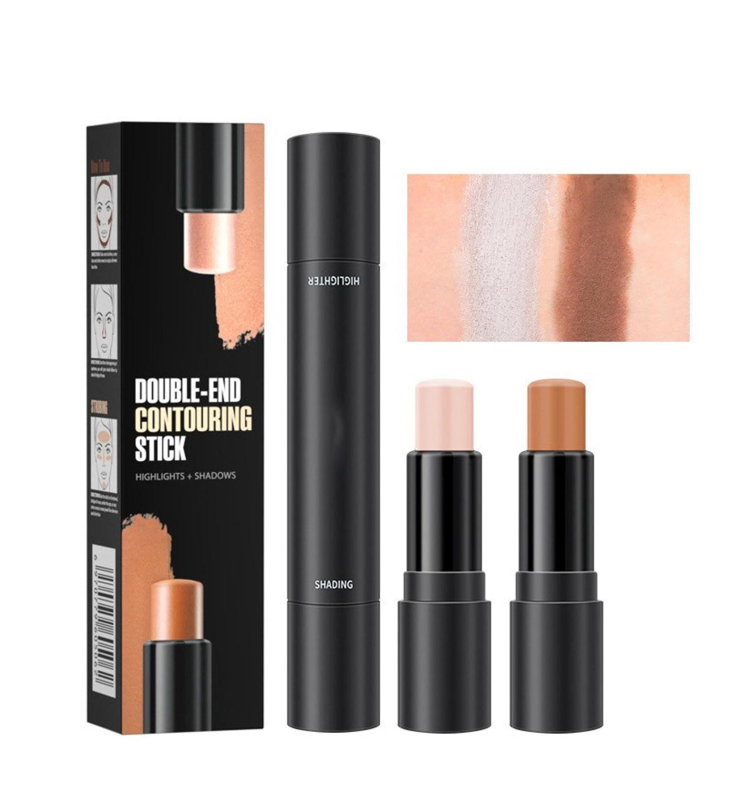 Contouring Stick Professional Makeup Highlighter Contour Stick 2-In-1 Contour Stick with Two Ends Defines the Cheekbones and Shapes the Face (01# .) - Buy Online on GoSupps.com