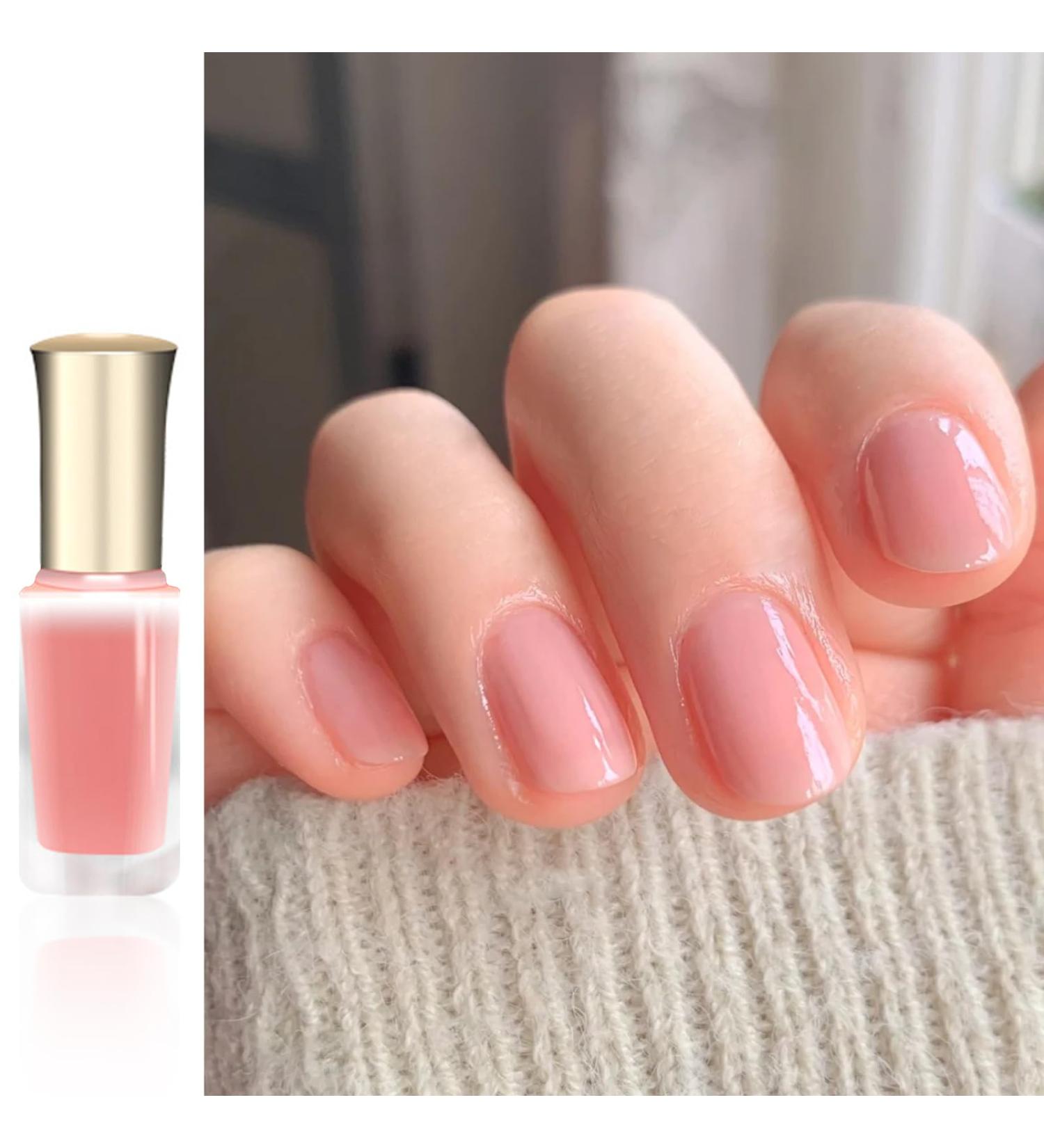 Nude Pink Nail Polish Jelly Pink Nail Varnish Chip Resistant & Water Based Translucent Gel Polish Quick Dry Nail Polish for Manicure DIY at Home Highly Pigmented Clear Gel Nail - Buy Online on GoSupps.com