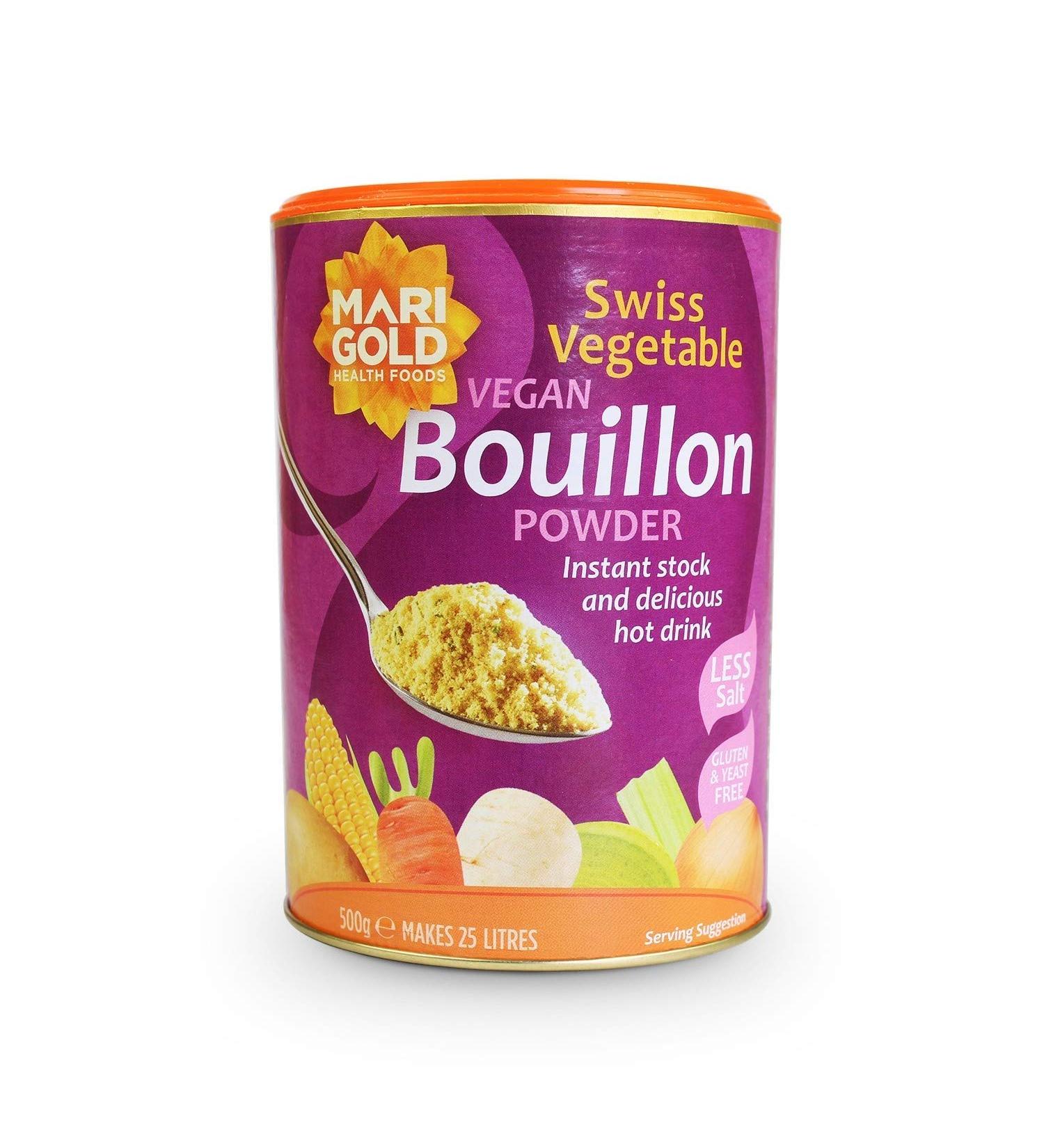 Marigold Foods Swiss Vegetable Bouillon Reduced Salt Family 500g Hot 500 g (Pack of 1)