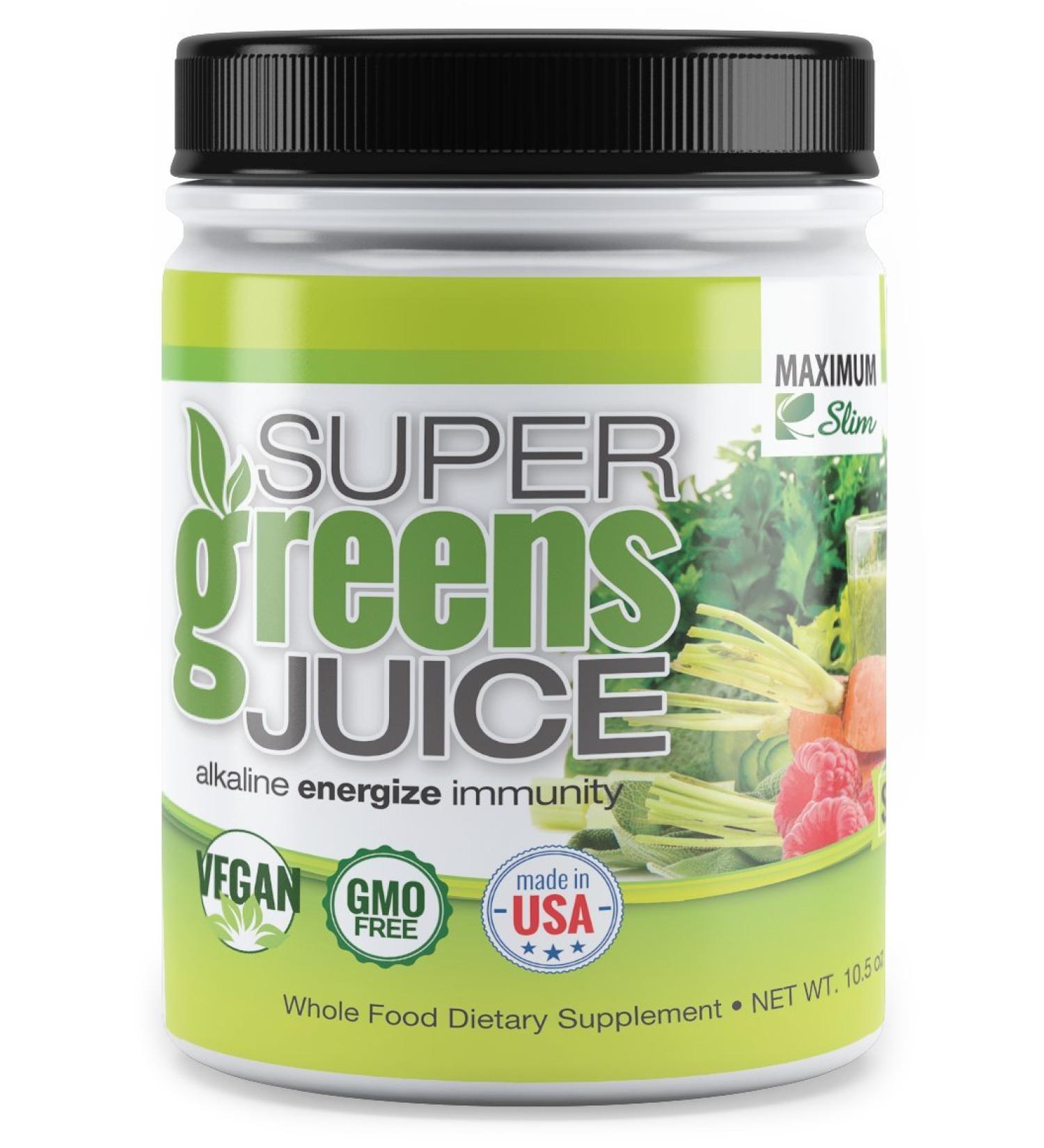 MaximumSlim Fat Burning Supergreens: Boost Energy, Enhance Health - 27 Natural Nutrients - Buy Online on GoSupps.com