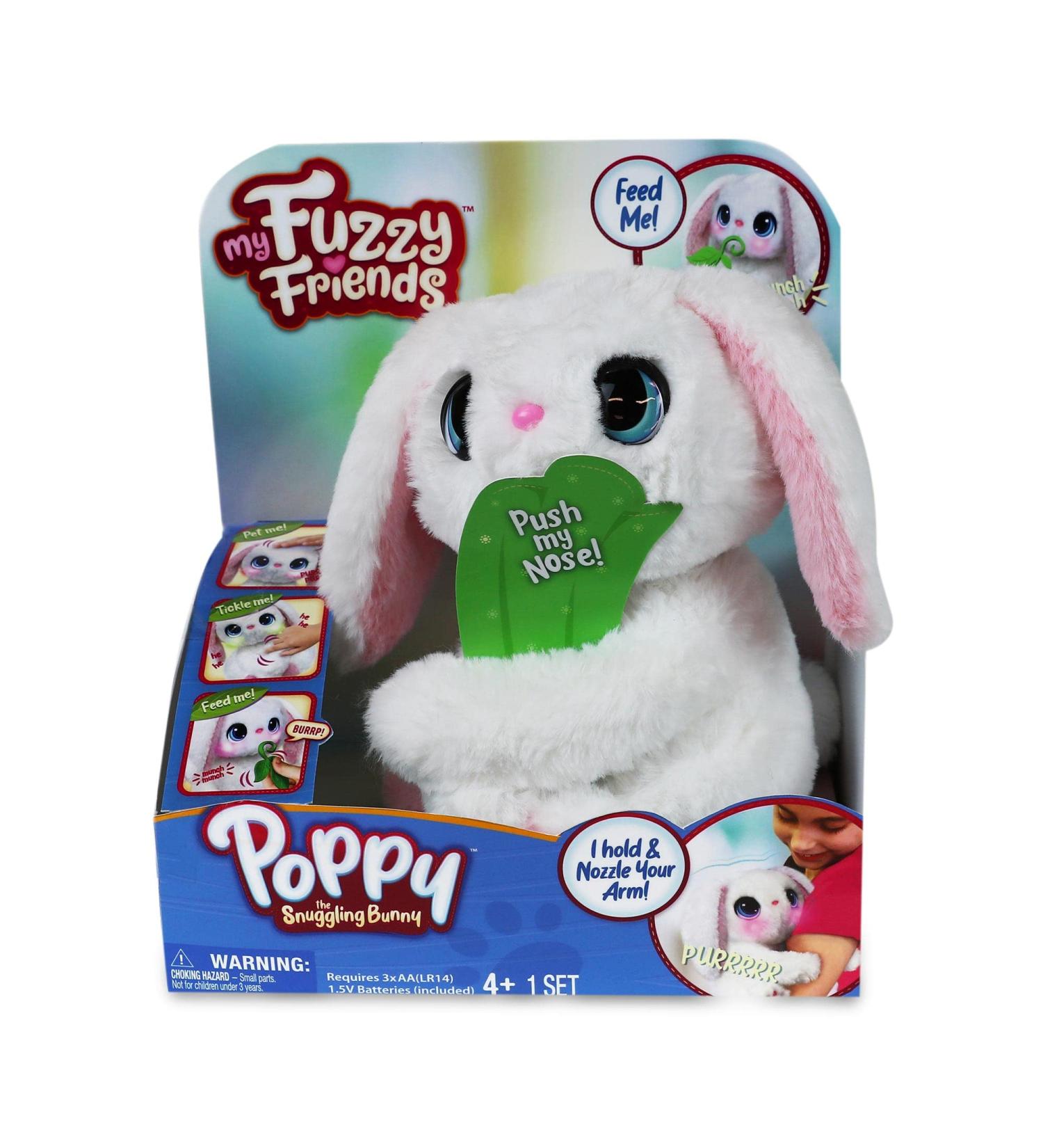 Poppy The Snuggling Bunny Interactive Plush Toy - 50+ Sounds, Lifelike Companion for Kids 4+ - Boys and Girls - Buy Online on GoSupps.com