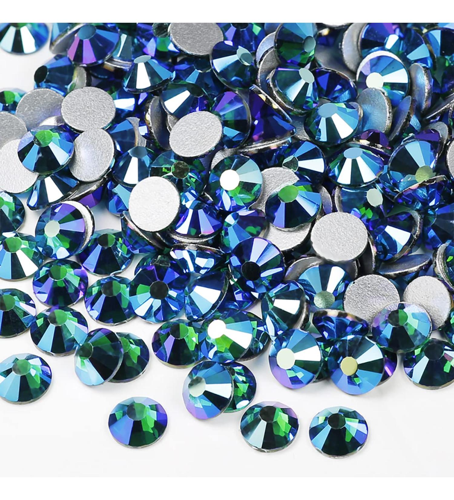 SS20 Dark Green AB Crystal Rhinestones 5mm 1440 Pcs - Non Hotfix Yantuo Emerald Ab Rhinestone for Nail Art, DIY Crafts, Makeup & More - Buy Online on GoSupps.com