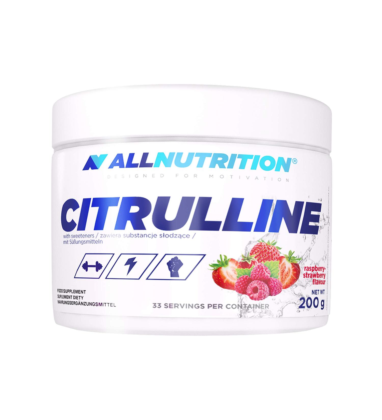 All-Nutrition Citrulline Malate 200g - Delicious Raspberry-Strawberry Flavored L-Citrulline for Enhanced Performance | International Shipping Available - Buy Online on GoSupps.com
