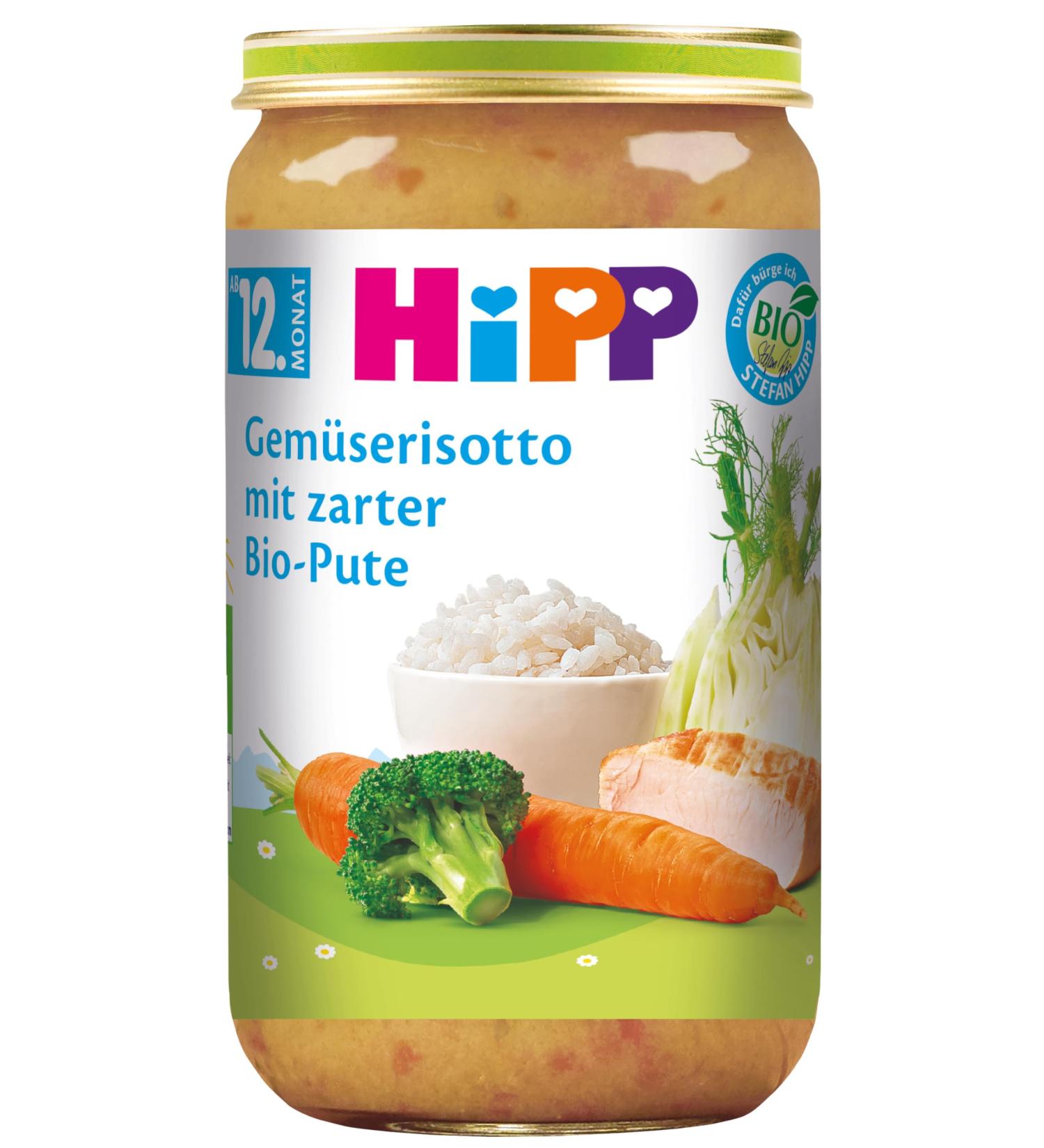 HiPP vegetable risotto with tender organic turkey pack of 6 (6 x 250 g) H 6800 G.-risotto/turkey 250g 250g G.-risotto/turkey