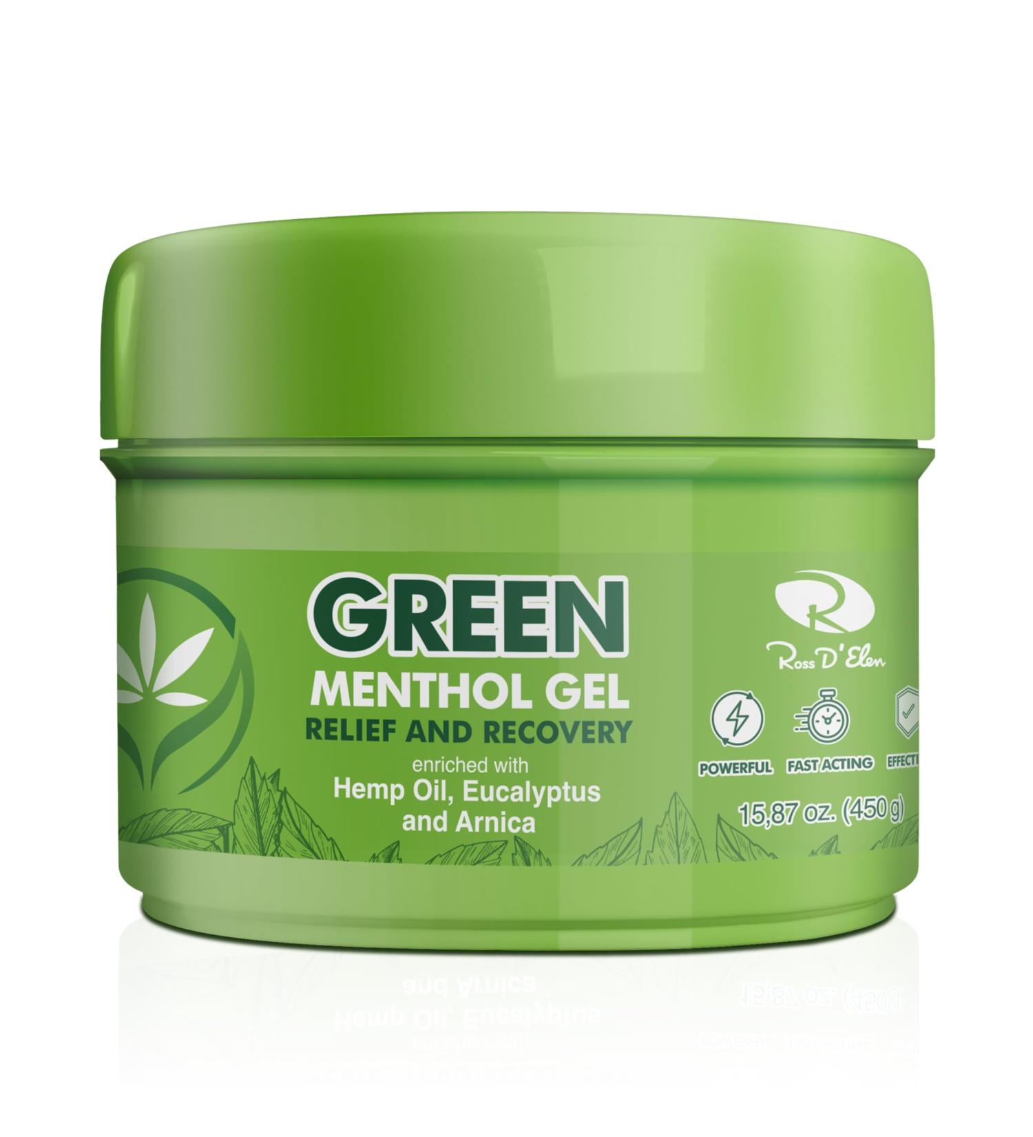 ROSS D ELEN Green Menthol Relief Gel - Large Size | Fast International Shipping for Pain Relief - Buy Online on GoSupps.com