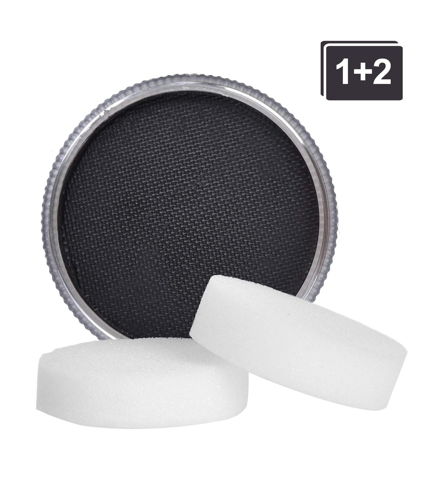 Lynlon Children's Makeup Set - Professional Aqua Color & Sponges for Clowns & Mimes - Ideal for Theater & Carnival - Water-Soluble Black 30g - Buy Online on GoSupps.com