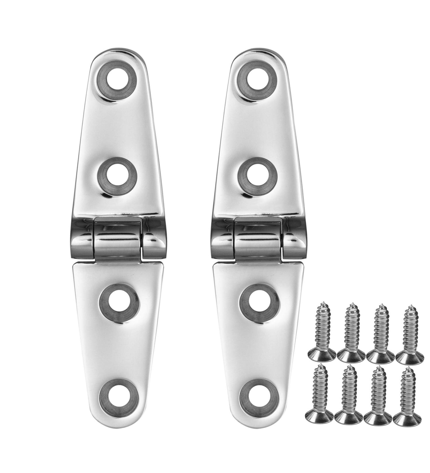 4x1 316 Stainless Steel Boat Strap Hinges - Heavy Duty Marine Hardware (Pack of 2) - Buy Online on GoSupps.com
