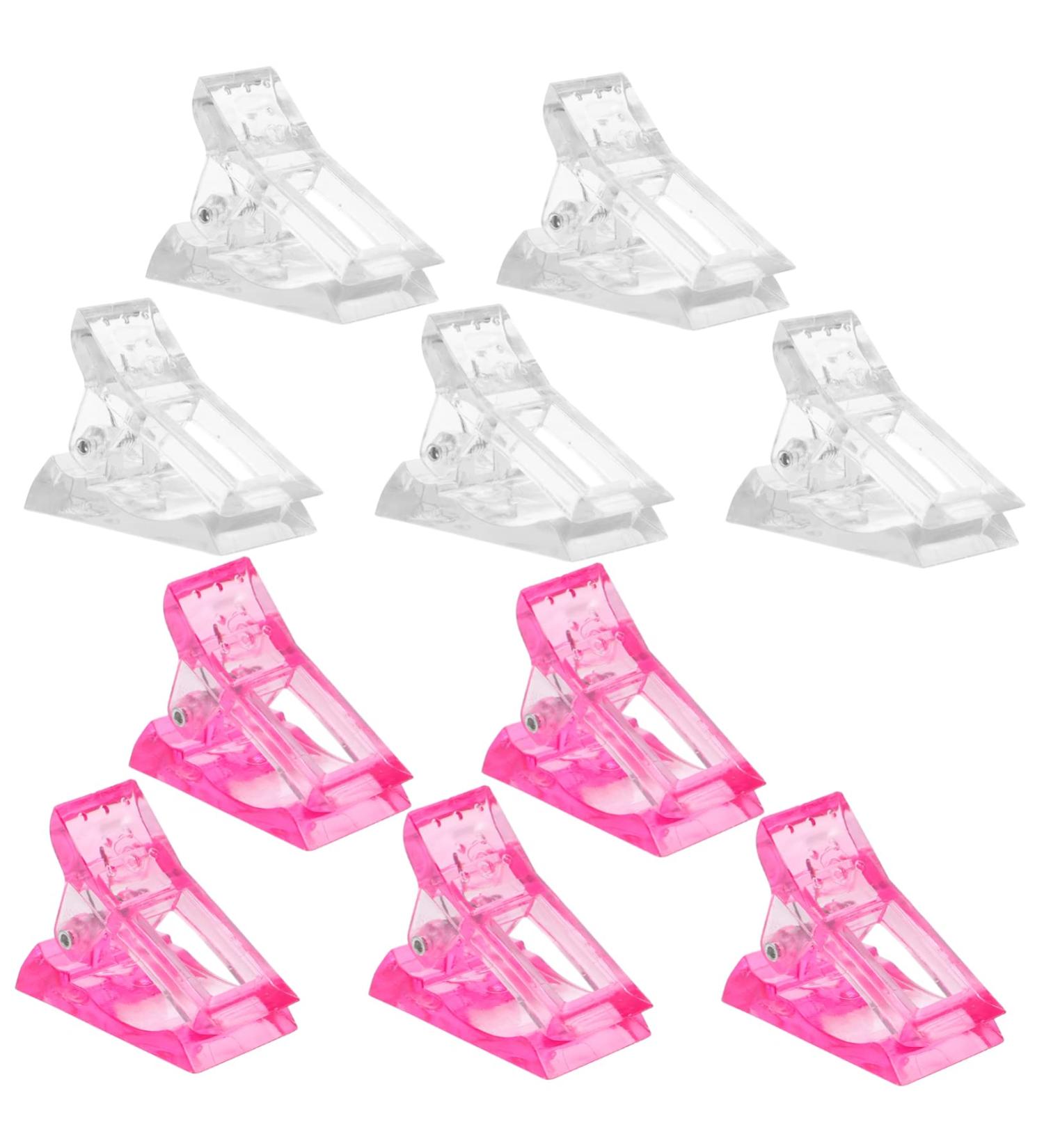 Mikinona 12pcs Nail Clip Nail Fixing Clips Nail Binder Clips Led Builder Clamps Nail Tip Fixing Clamp Nails Kits Manicure Extension Led Kit Finger Clip White Plastic Shaping Mold Clamp 4X3X2CM White - Buy Online on GoSupps.com