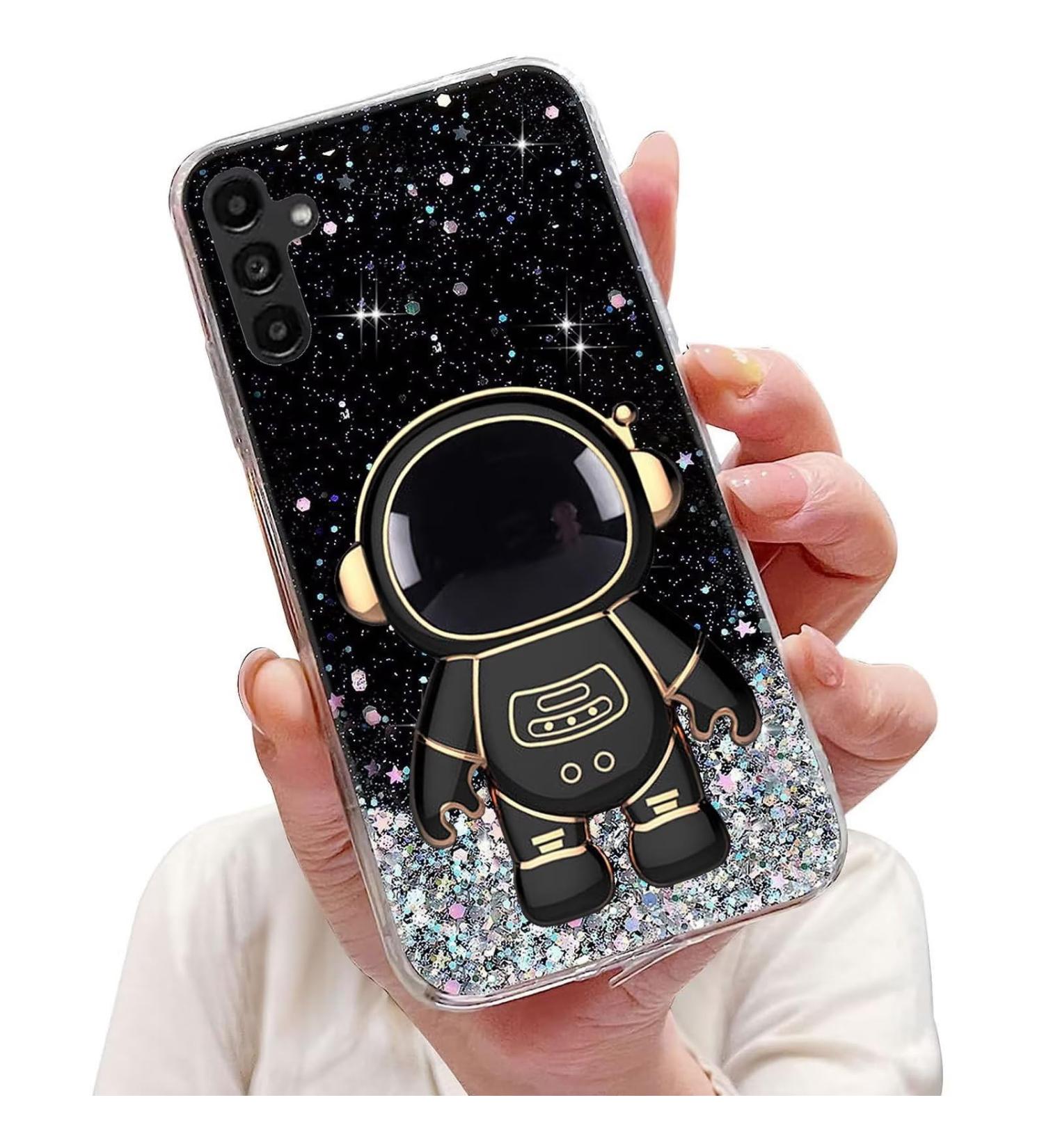 Buy Tivenfezk Nadoli Astronaut Hidden Stand Cap for Samsung Galaxy A13 5G - Soft Silicone Bling Case with Glitter - Top Reviews - Buy Online on GoSupps.com
