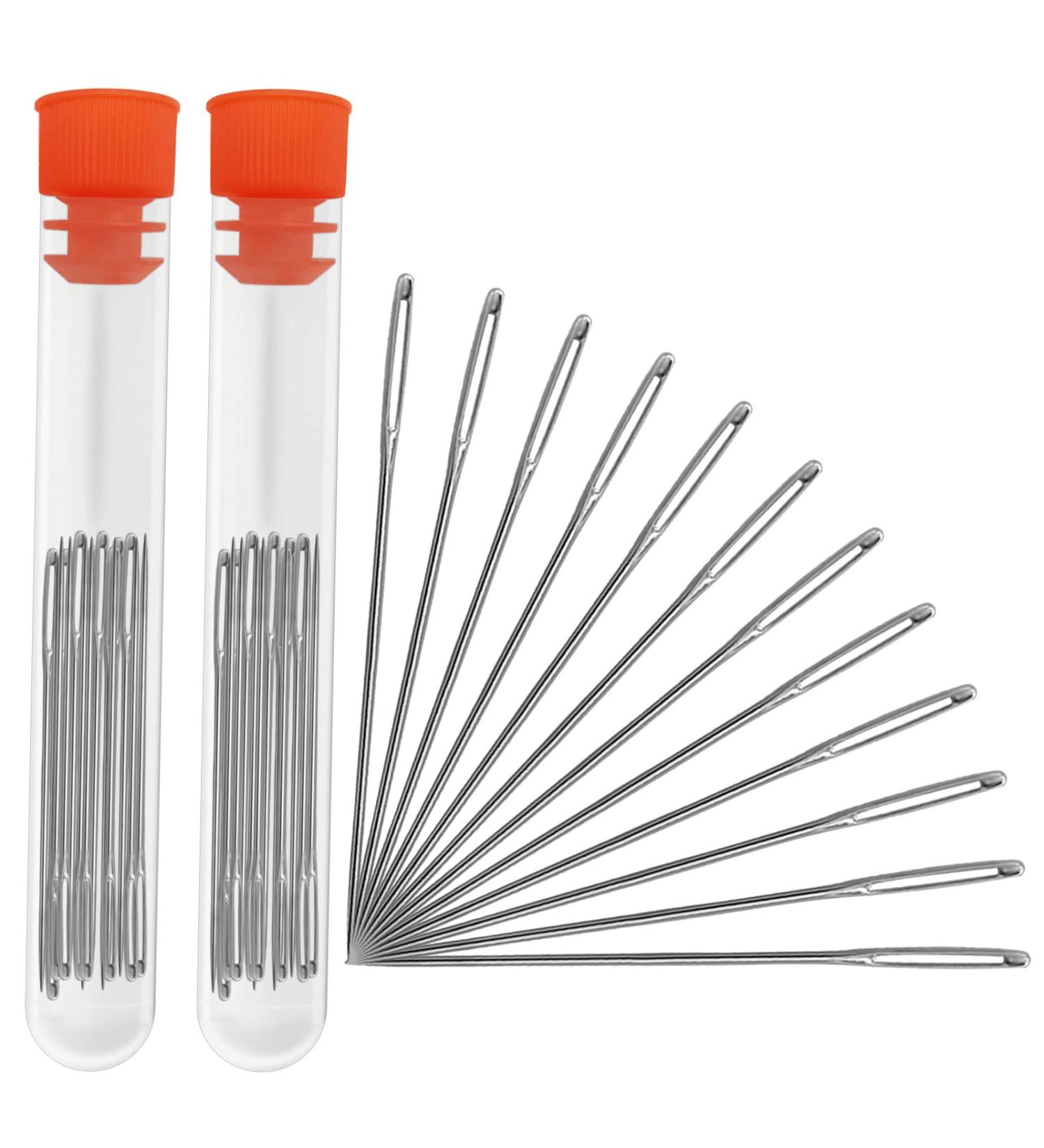 BLMHTWO 40-Piece Large Eye Needles Set with Clear Bottle - 51mm Tapestry Needle Yarn Needles for Jewelry Making & Crochet Projects - Buy Online on GoSupps.com