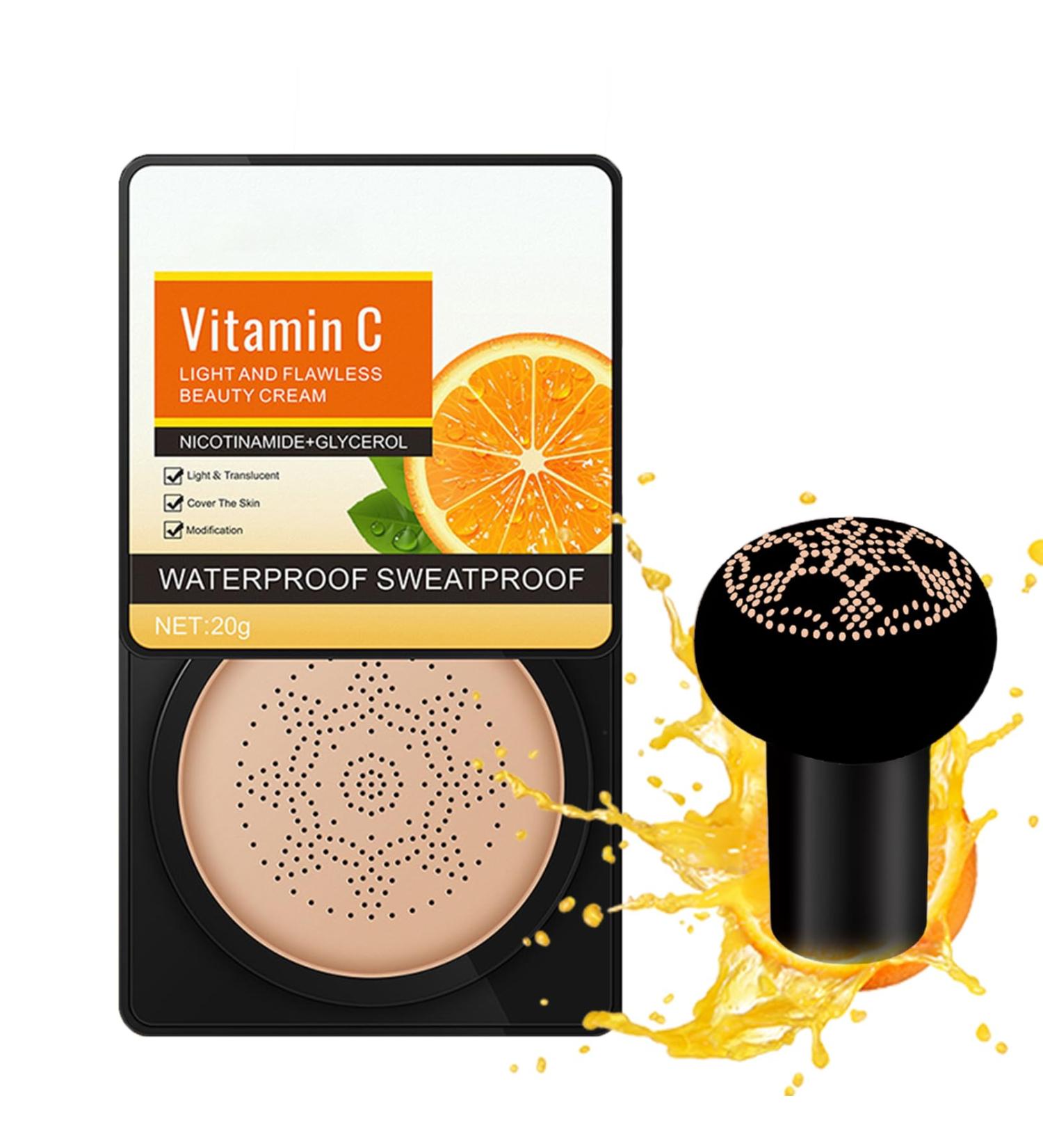 Vitamin C Mushroom Head Air Cushion BB Cream - Moisturizing, Long Lasting, Concealing Formula - Buy Online on GoSupps.com