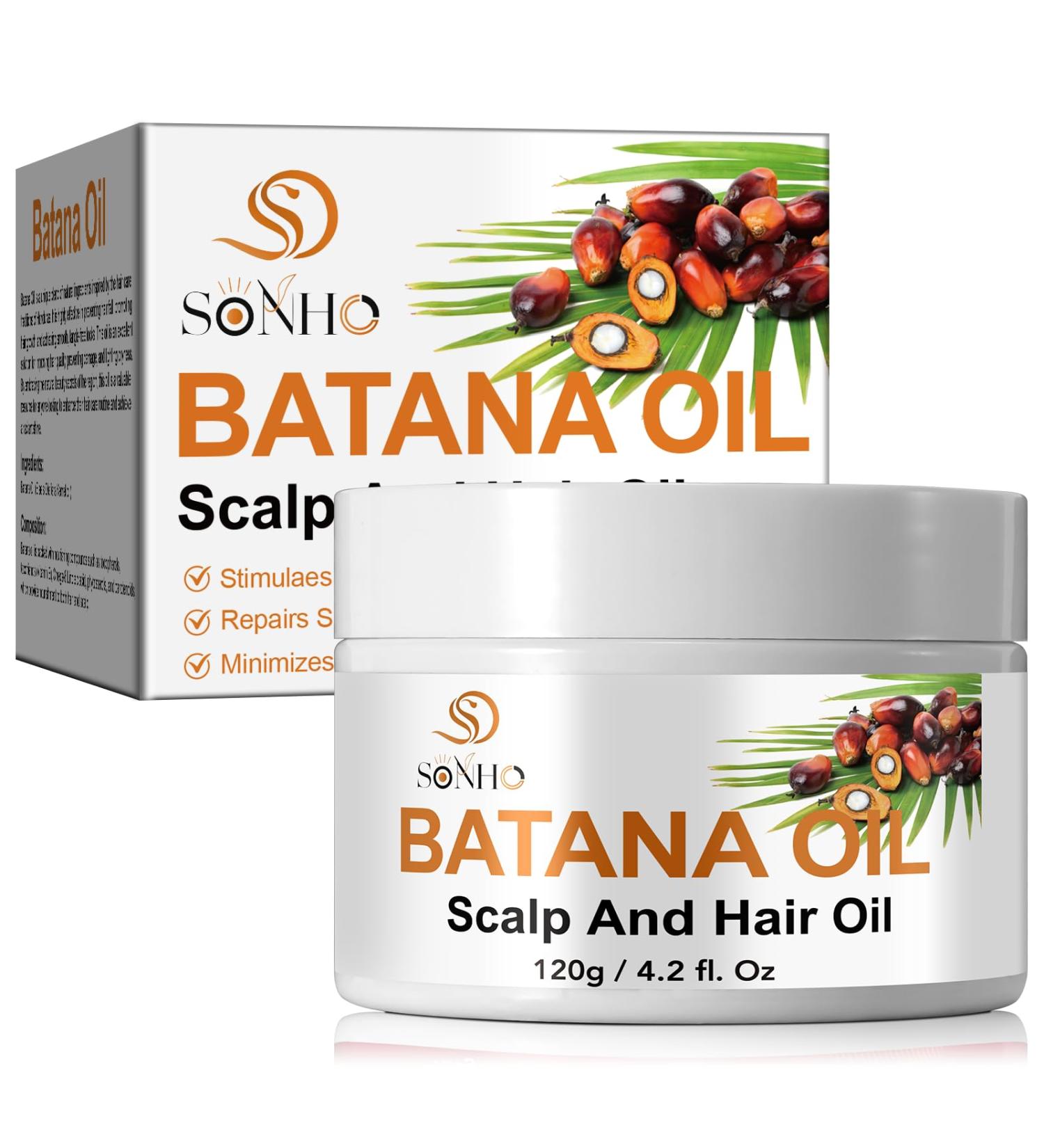 100% Natural Hair Growth Batana Oil from Honduras - Unrefined Organic and Hypoallergenic for Men & Women | Dr. Sebi's Essential Hair Loss Solution - Buy Online on GoSupps.com