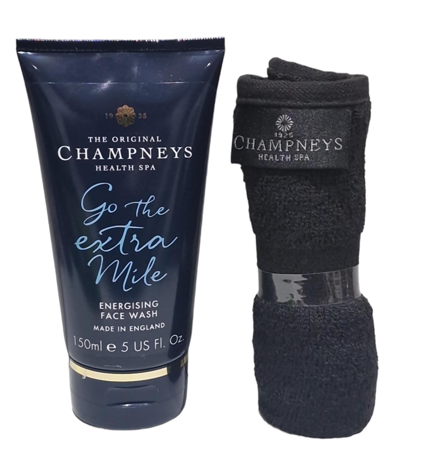 Champneys Go The Extra Mile Energising Face Wash 150ml + with free Champneys Mini Face Towel - Buy Online on GoSupps.com