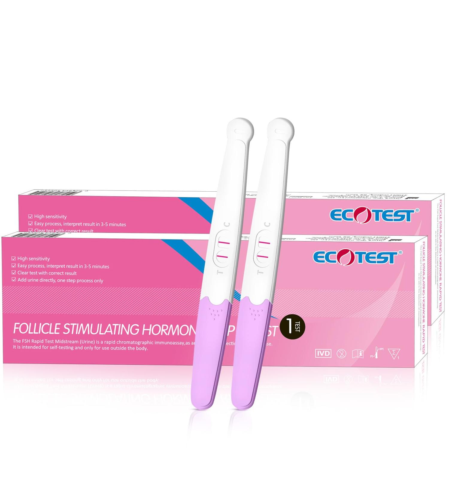 ECOTEST Follicle Stimulating Hormone (FSH) Rapid Test - Self-Test for Women 1 Piece - Accurate & Fast Results - Buy Online on GoSupps.com