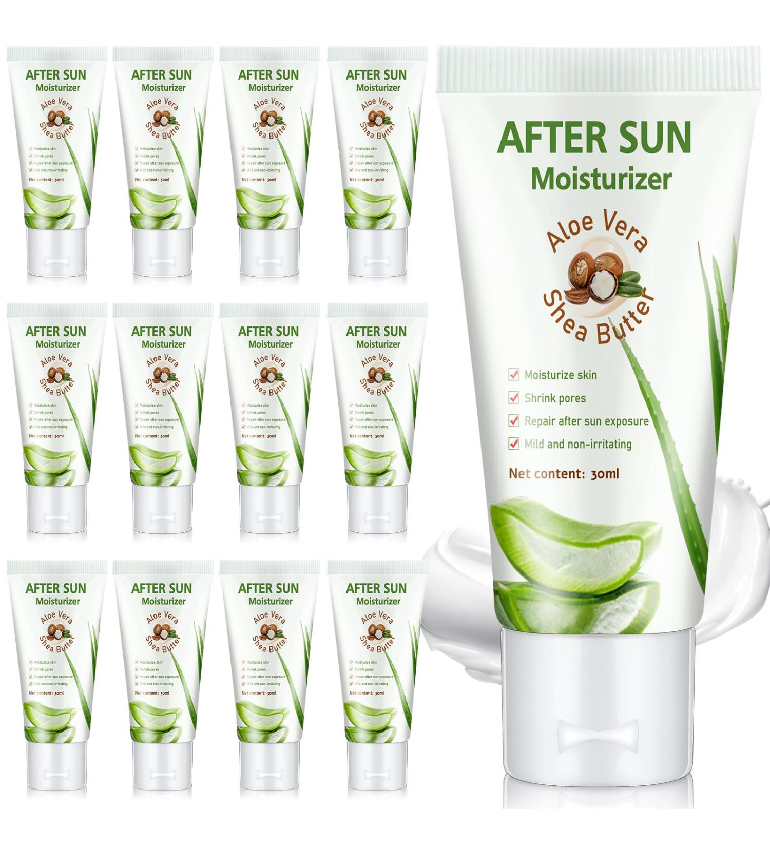 Dansib 12 Pcs After Sun Lotion Mini Aloe Vera Lotion Bulk Travel 1 oz Travel Size Aloe Vera Skin Moisturizer Organic Mini Sunscreen Bulk Party Favor Moisturizing for Face and Body - Buy Online on GoSupps.com