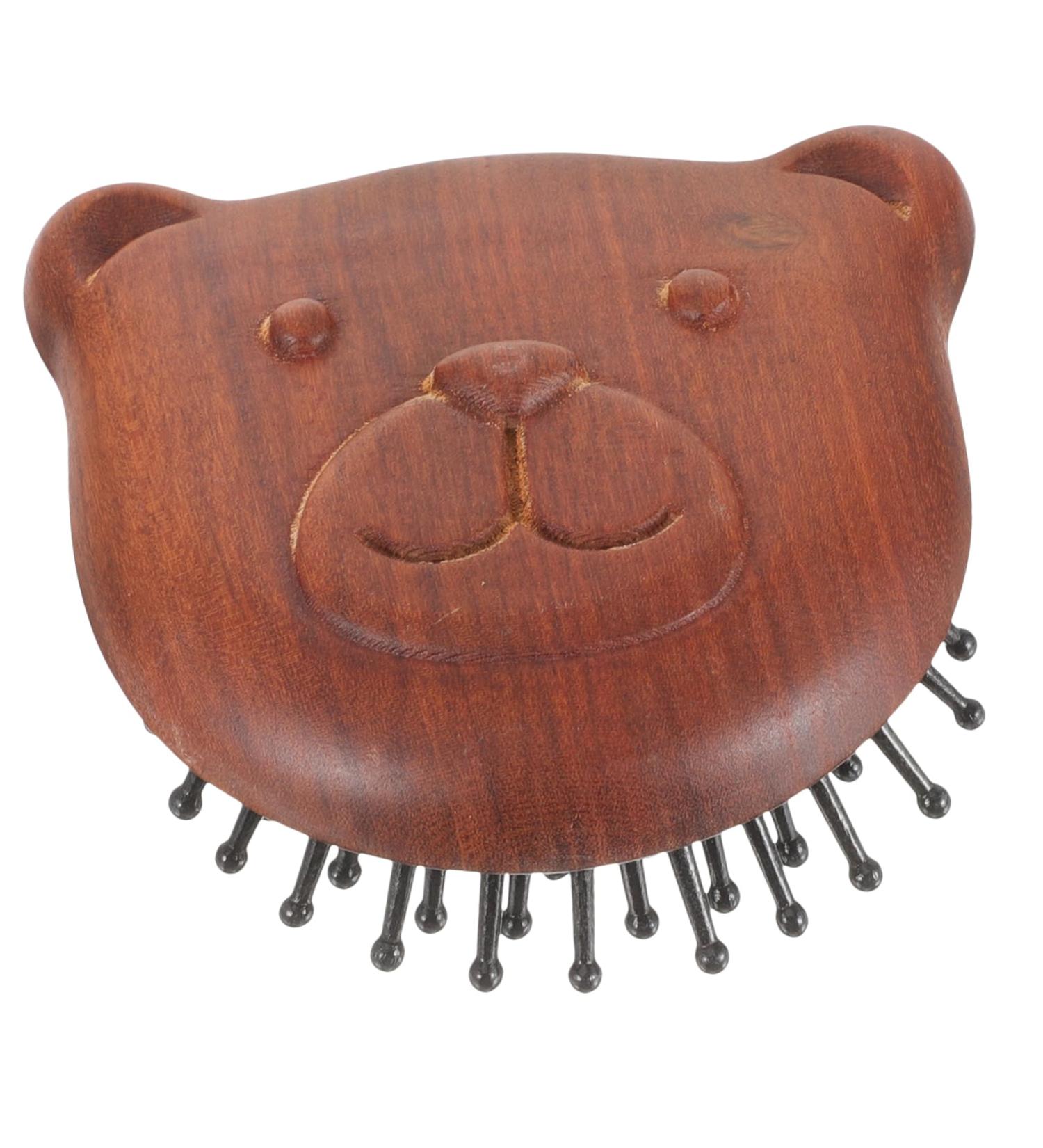 Buy Hapinary Bear-Shaped Wooden Comb & Massage Brush - Scalp Washer & Hair Massage Tool - Ideal for Healthy Hair Care | International Shipping Available - Buy Online on GoSupps.com