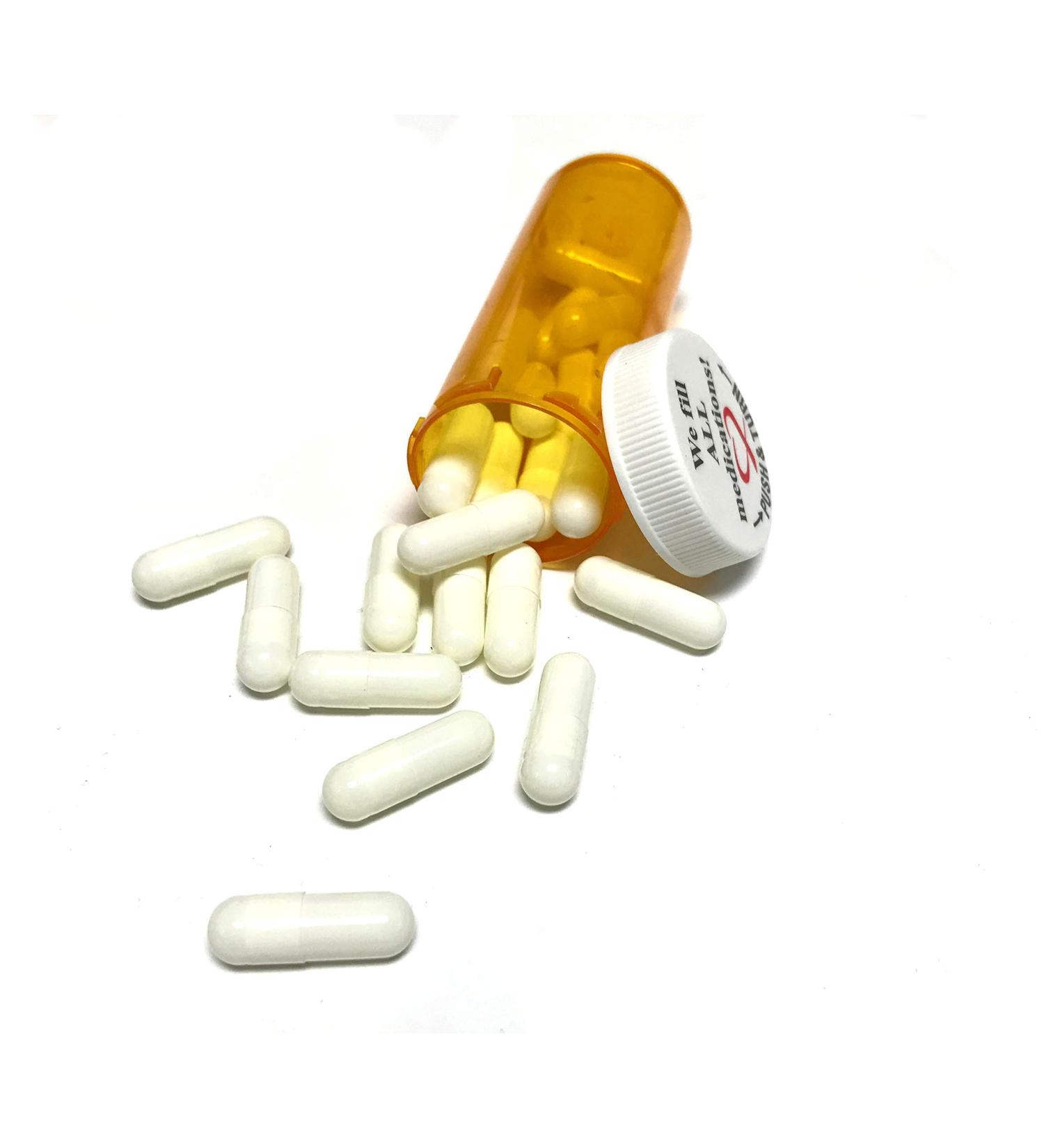 Buy Fake Medicine Pill Capsules in Amber Vial - White Pills | International Shipping Available - Buy Online on GoSupps.com