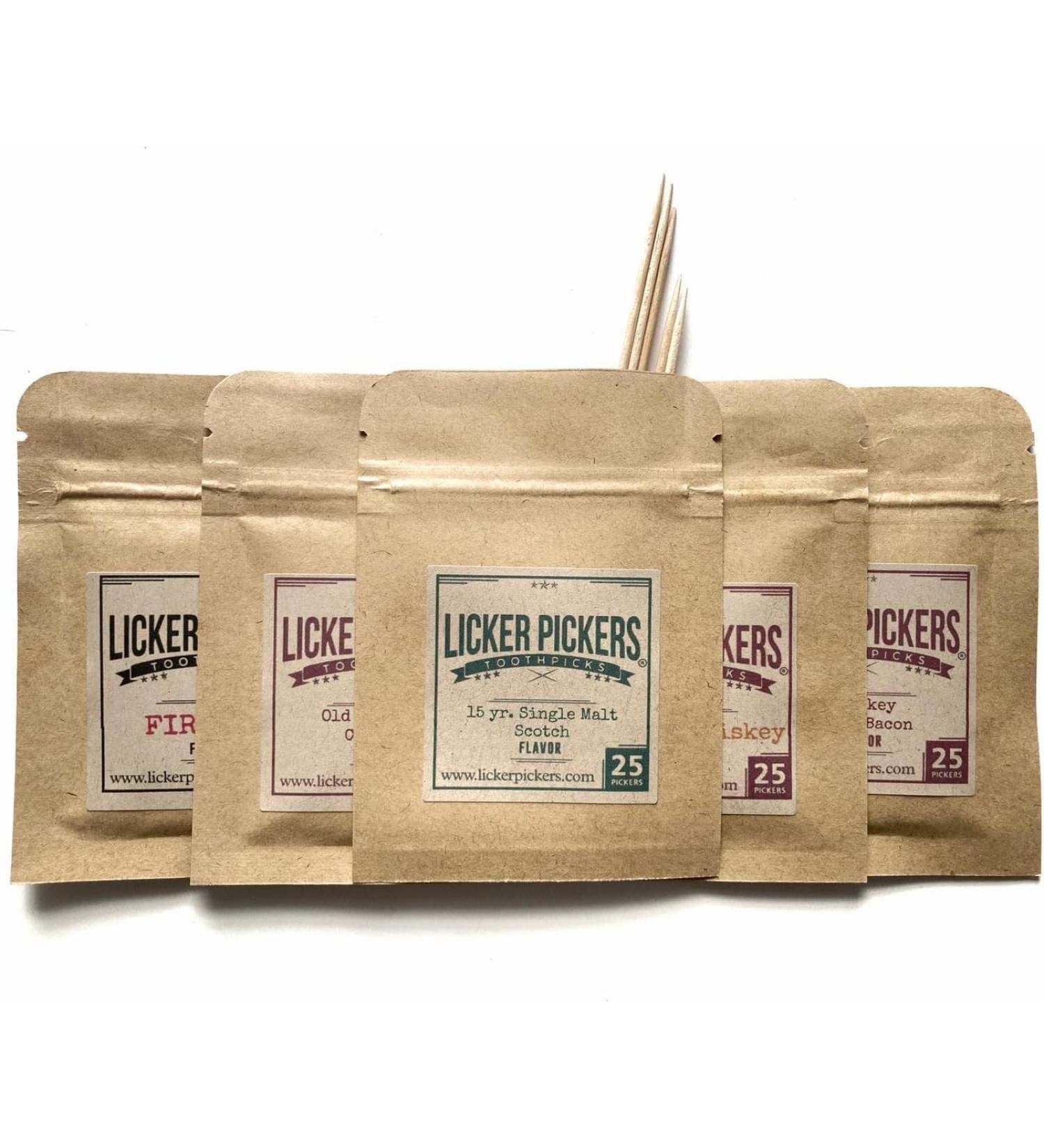 Premium All White Birch Wood Toothpicks - Bourbon & Bacon Flavor | 25 Count - International Shipping Available - Buy Online on GoSupps.com