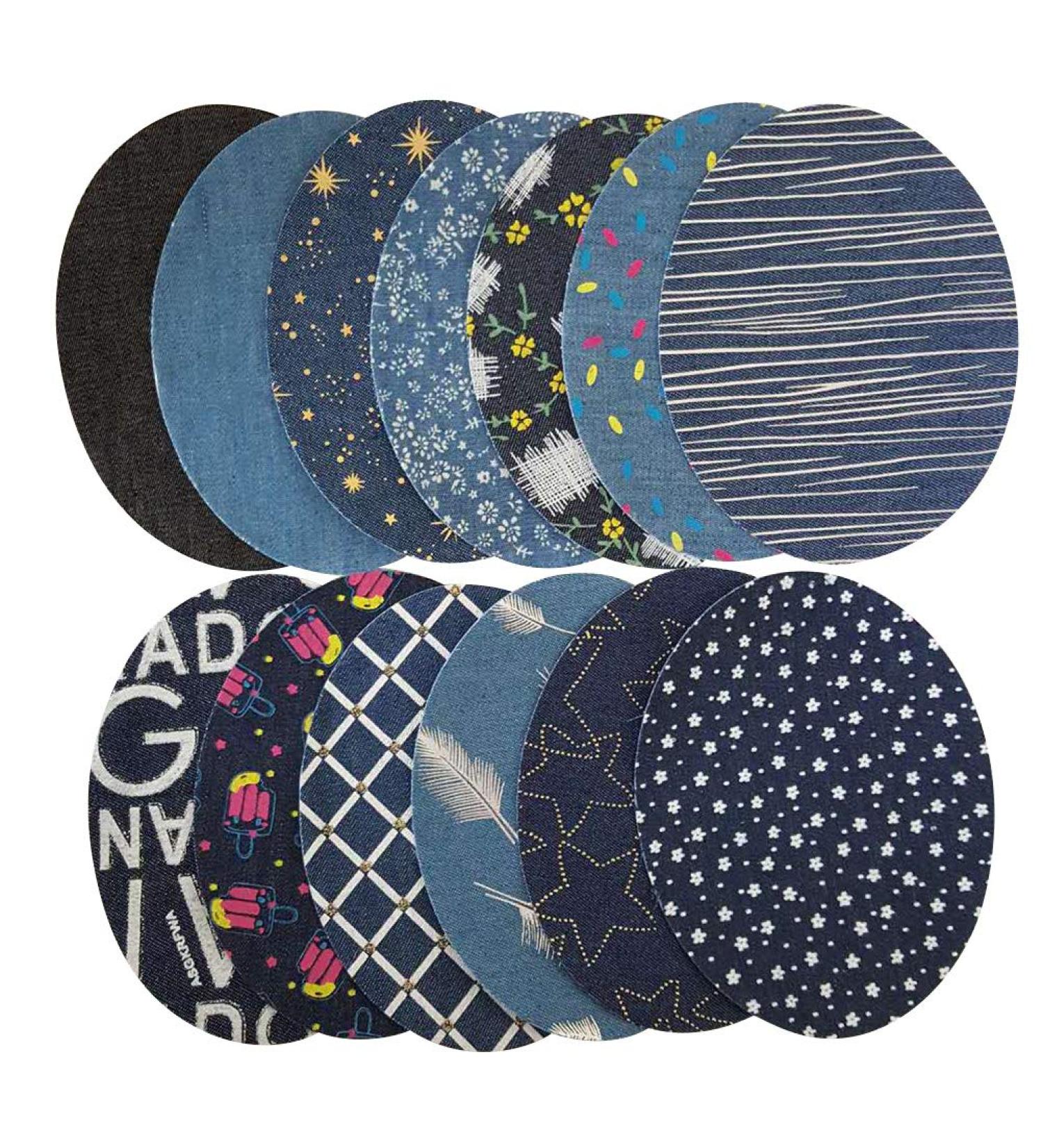 Healifty 13Pcs Denim Repair Patches - Iron on Applique for Clothing and DIY Jeans Repair | Random Colors - Buy Online on GoSupps.com