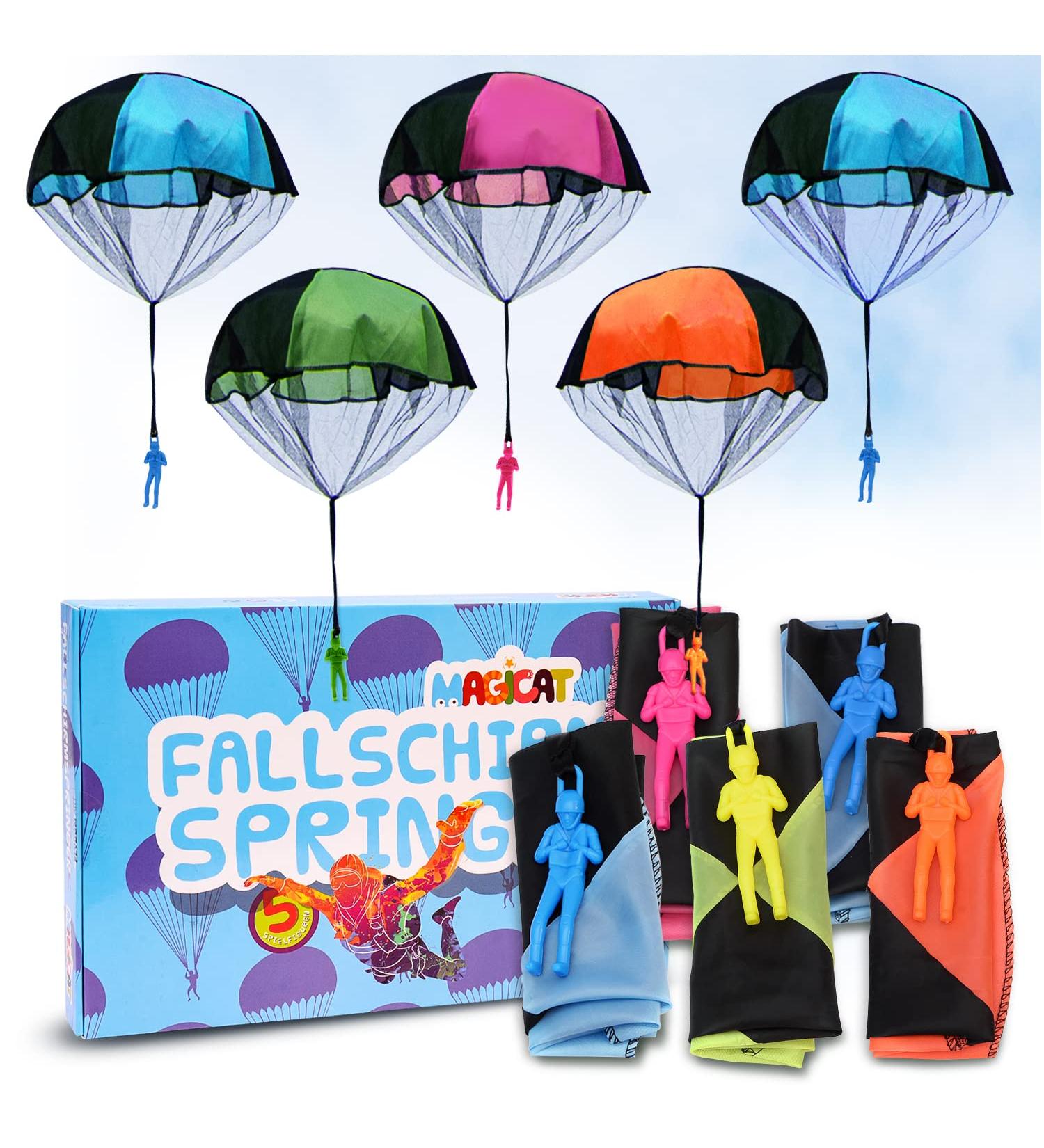 Magicat Premium Parachutist Set for Children | 5 Parachute Springers | Best Outdoor Toys | Shop Now! - Buy Online on GoSupps.com