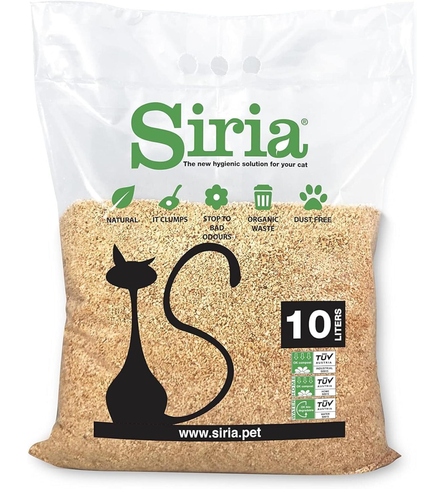 Siria 10L Clumping Cat Litter - Plant-Based Organic Waste - Eco-Friendly & International Shipping - Buy Online on GoSupps.com