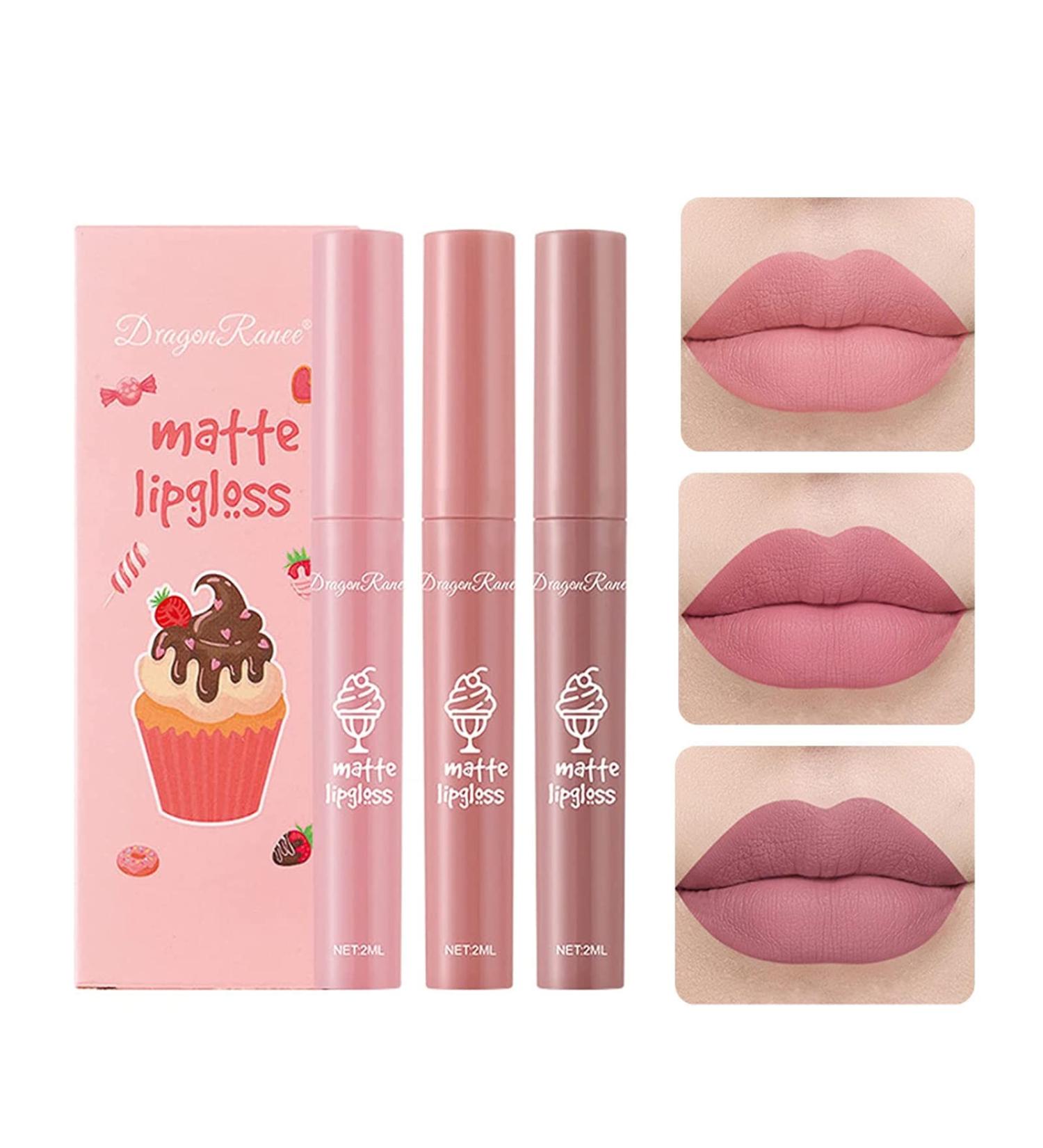 3-Piece Nude Matte Lipstick Set | Long-Lasting, Waterproof & Nourishing Lipstick for Women - Velvet Air Moisture Smooth Crayon Lip Stain | Matte Finish Lip Gloss (Set A) - Buy Online on GoSupps.com