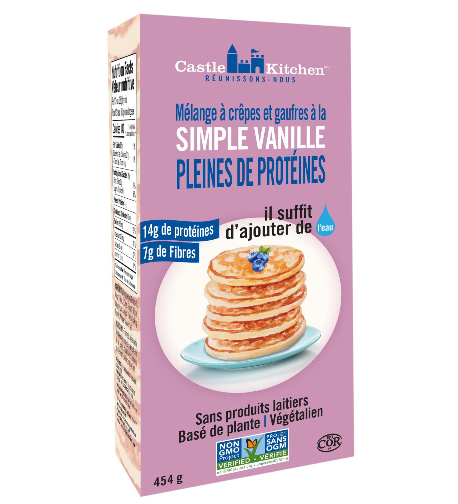 Castle Kitchen Protein Packed Plain Jane Vanilla Pancake & Waffle Mix Protein Packed Plain Jane Vanilla 6 Count
