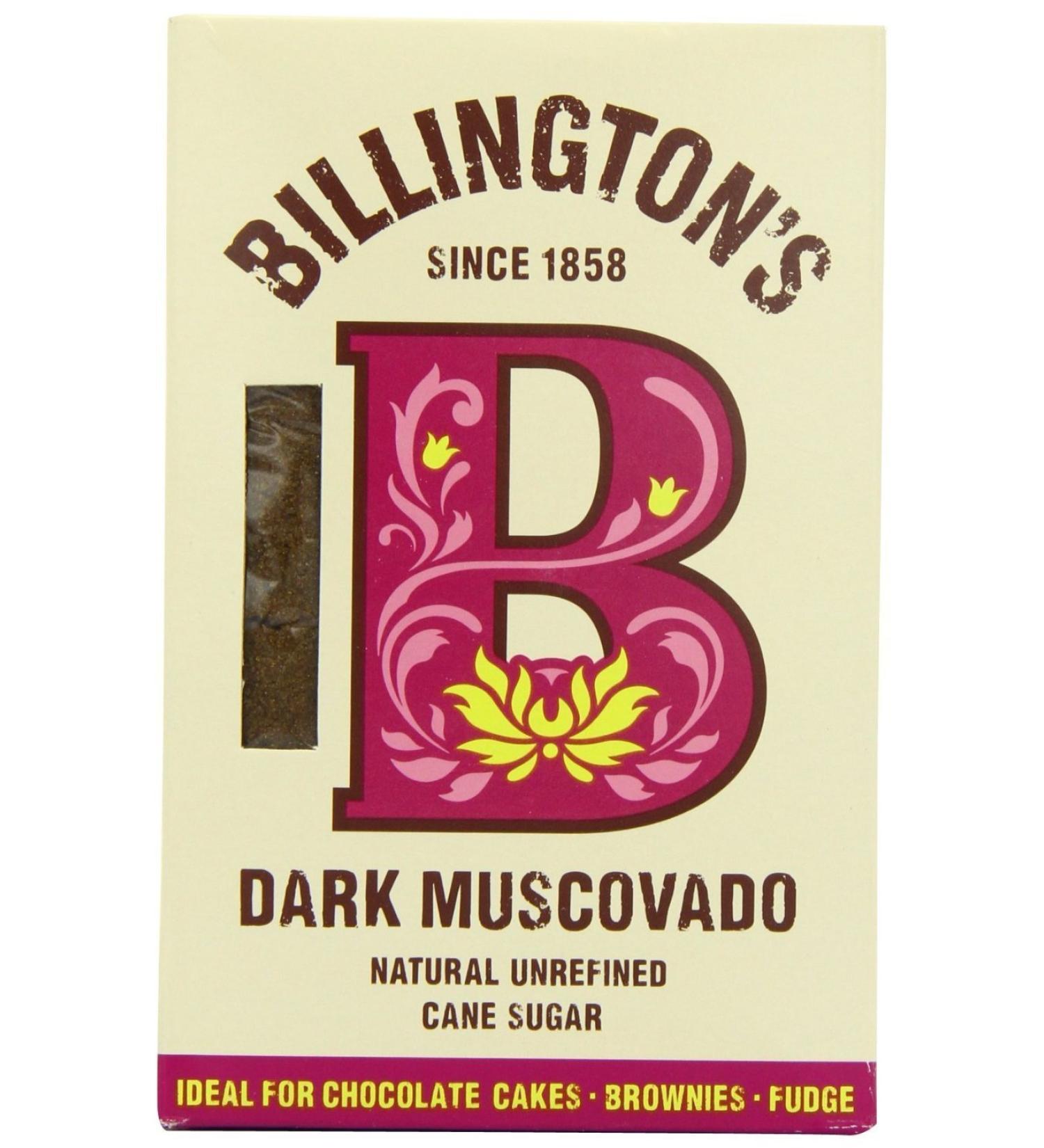 Naturel non raffin fonc Muscovado sucre de canne de Billington (de 500g) - Paquet de 2