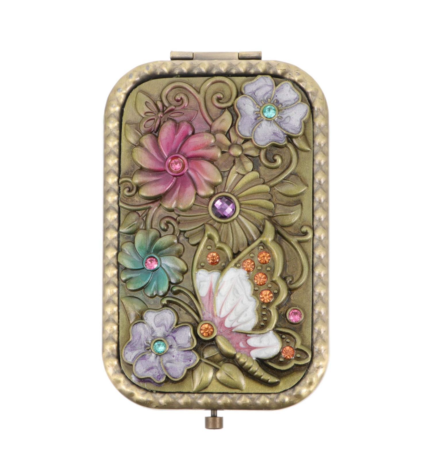 Buy Healifty Portable Vintage Makeup Mirror - Double Sided Folding Metal Travel Mirror for On-the-Go Glam - Buy Online on GoSupps.com