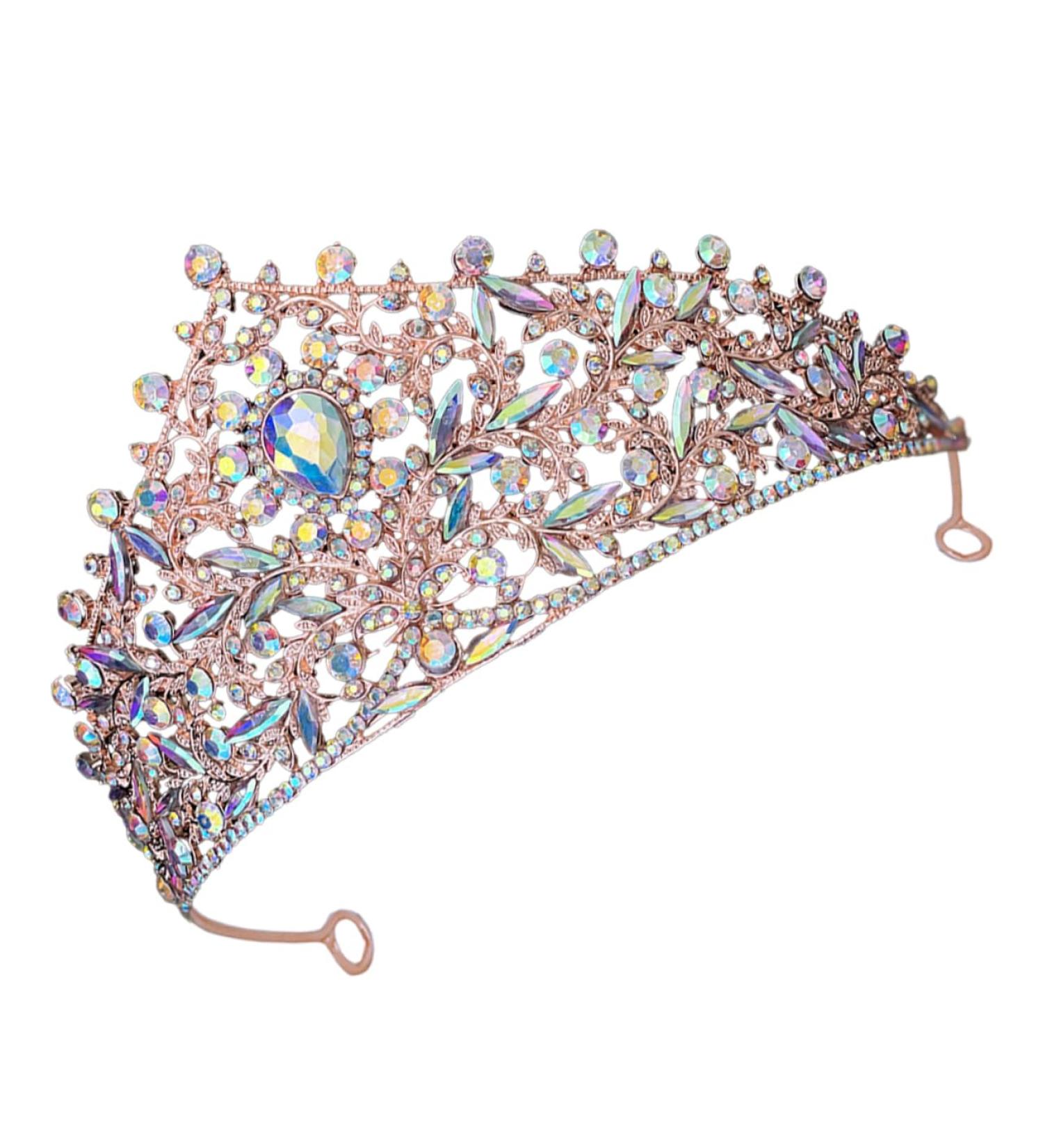 Crown Headband Crown Wedding Crown for Bride Wedding Headpiece for Bride Bridal Crown Wedding Accessories for Brides Birthday Crowns for Women Bachelorette Crown 17.00X17.00X9.00CM Golden - Buy Online on GoSupps.com