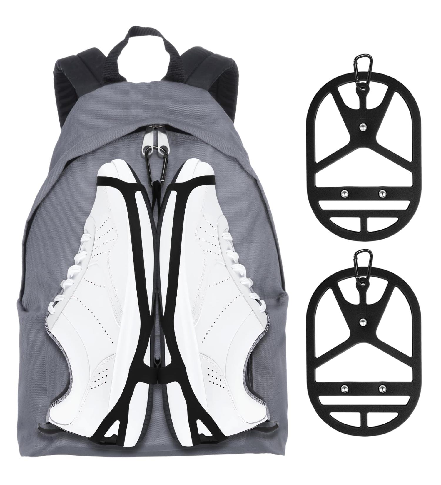 Buy Takyu Silicone Shoe Holder for Backpack | 2-Pack Breathable Shoe Clips for Sports & Hiking - Black-L - Buy Online on GoSupps.com