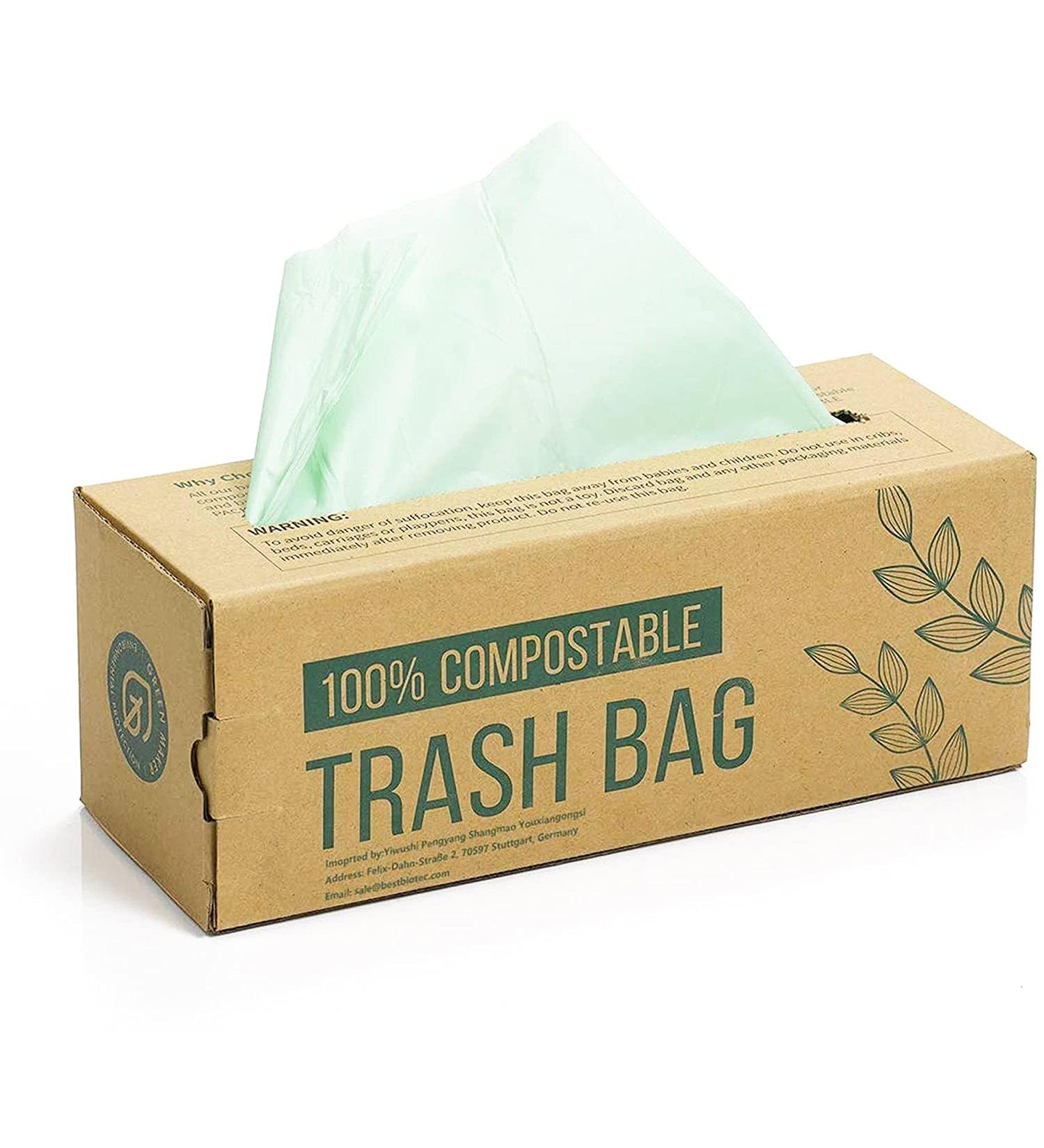 Buy 150 Biodegradable Kitchen Waste Bags for Compost Bins - 6L 8L & 10L | EN13432 Certified Eco-Friendly Bags - Buy Online on GoSupps.com