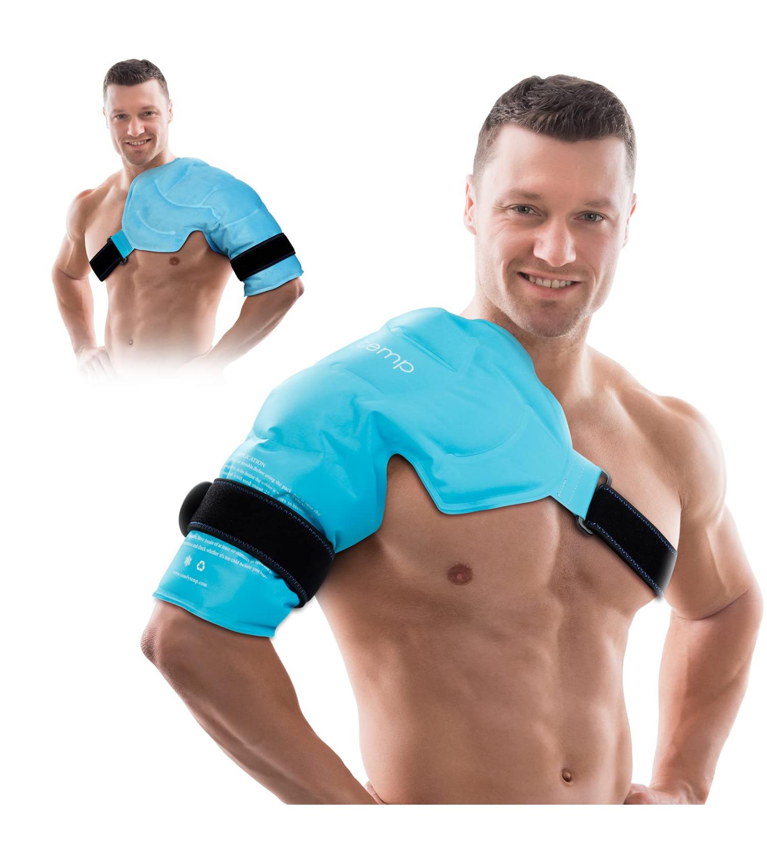 Comfytemp Shoulder Ice Pack - Large Gel Ice Wrap for Rotator Cuff Therapy & Pain Relief | Hot Cold Compress for Tendonitis, Bursitis & Surgery Recovery - 11.6x16.5x17 Inch - Buy Online on GoSupps.com