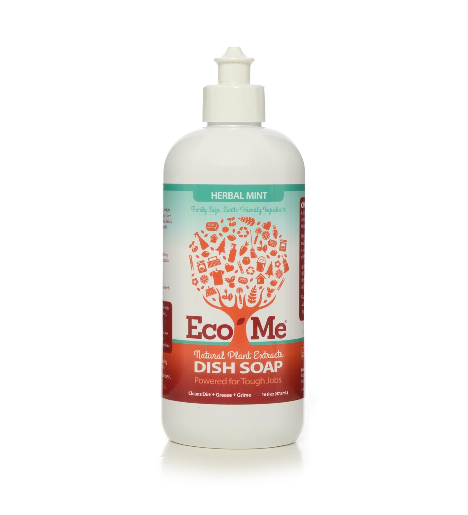 EcoMe Herbal Mint Dish Soap Liquid - 16 oz | Eco-Friendly Cleaning Solution for a Sustainable Home - Buy Online on GoSupps.com