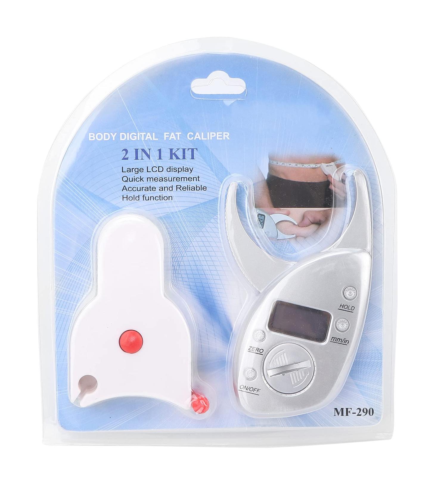 Electronic Body Fat Measuring Slide | Digital LCD Display & Skin Fold Analysis | Accurate Body Measurement Tool - Buy Online on GoSupps.com