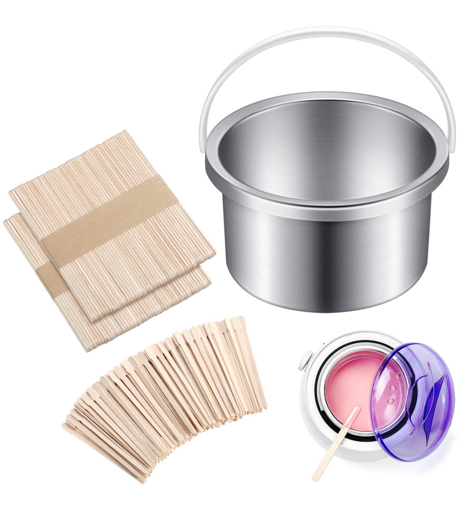 Wax Warmer Inner Pot for 500ml Hair Removal System + 200 Wax Applicator Sticks - Buy Online on GoSupps.com