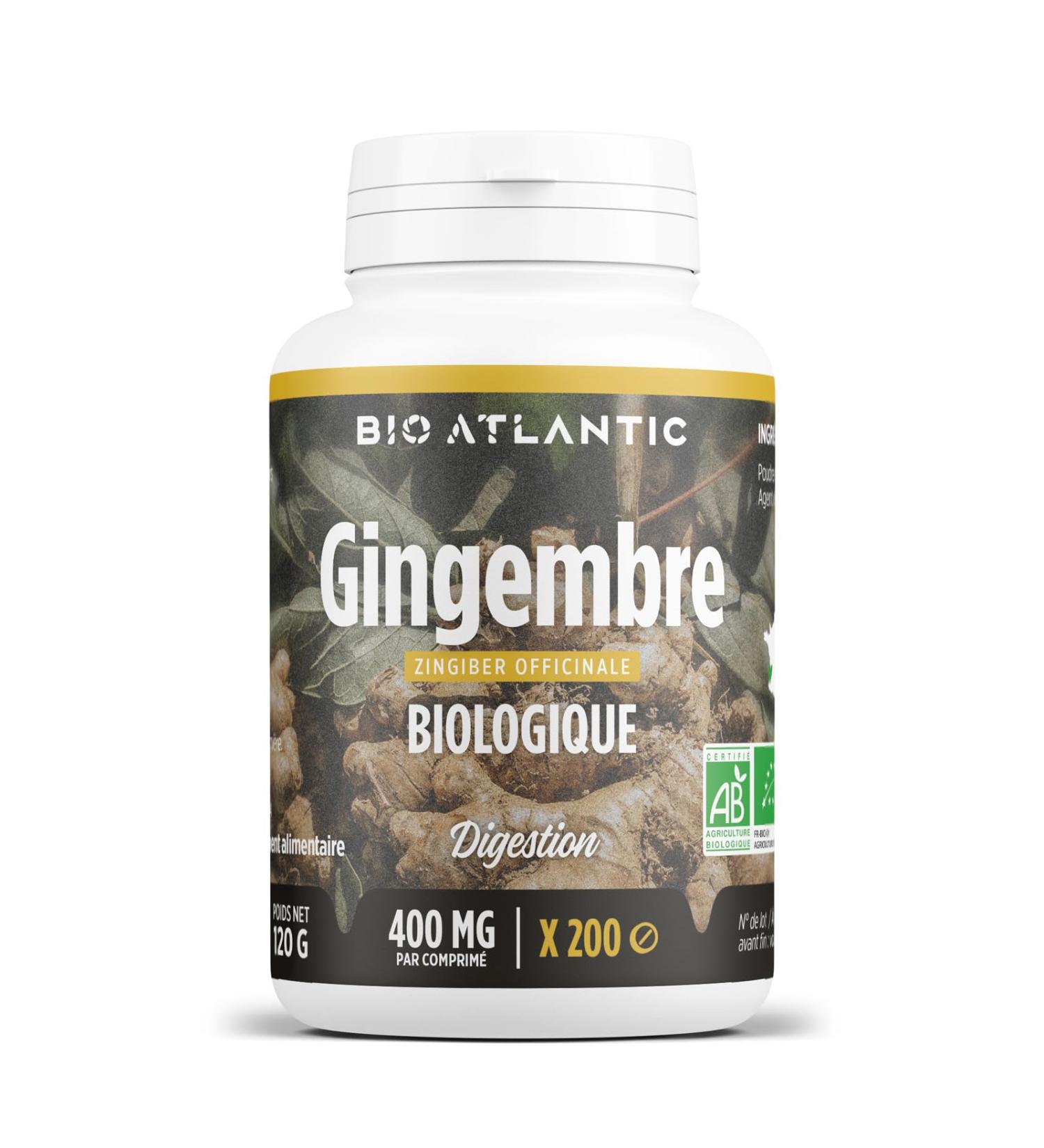Organic Ginger - 400 mg - 200 tablets - Buy Online on GoSupps.com