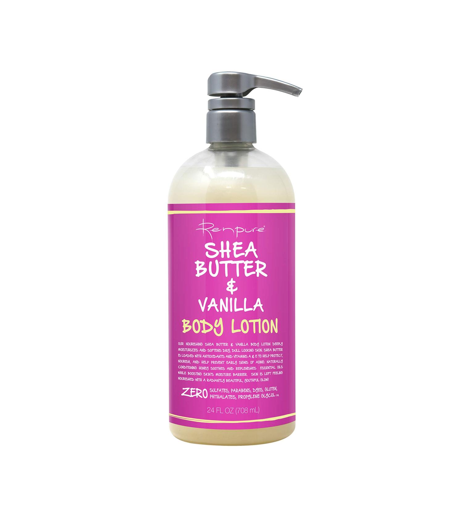Renpure Shea Butter & Vanilla Body Lotion - 24 fl oz | Moisturizing and Nourishing Formula - Buy Online on GoSupps.com