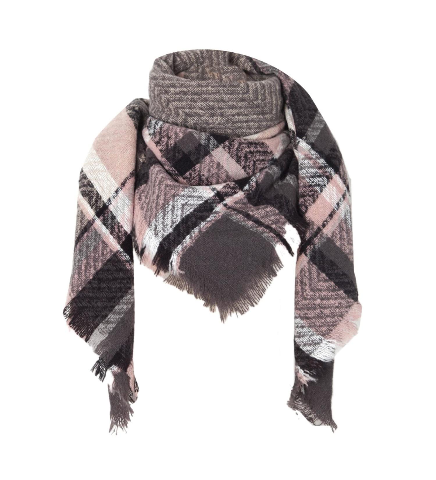 Hanxiulin Women's Cotton & Wool Knitting Scarf - Soft Triangular Winter Wrap for Every Season - Gray - Buy Online on GoSupps.com