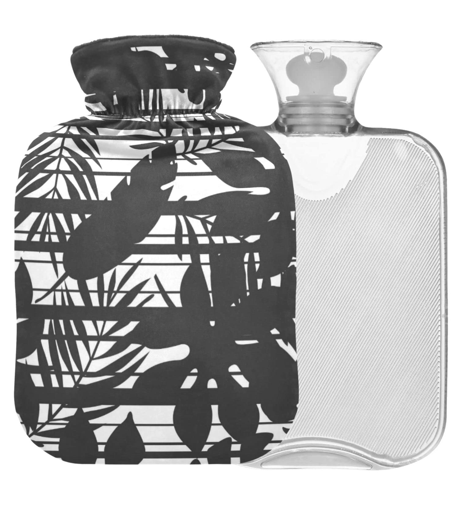 Buy Naanle Palm Leaves Flower Hot Water Bottle | 1L Transparent Heat Therapy for Pain Relief | Ideal Hand & Foot Warmer - International Shipping - Buy Online on GoSupps.com