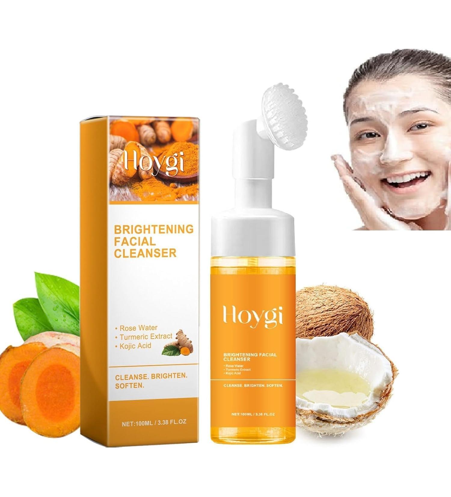 Turmeric Facial Cleanser - Exfoliating & Hydrating Face Wash for Glowing Skin | Moisturizing Foaming Cleanser for Face & Body - Buy Online on GoSupps.com