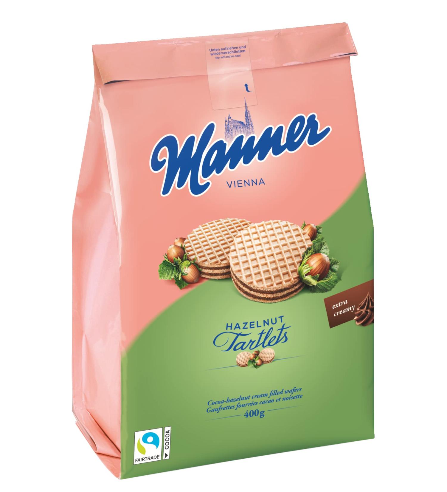 Manner - Wafer Tartlets with Cocoa-Hazelnut Cream - 400gr