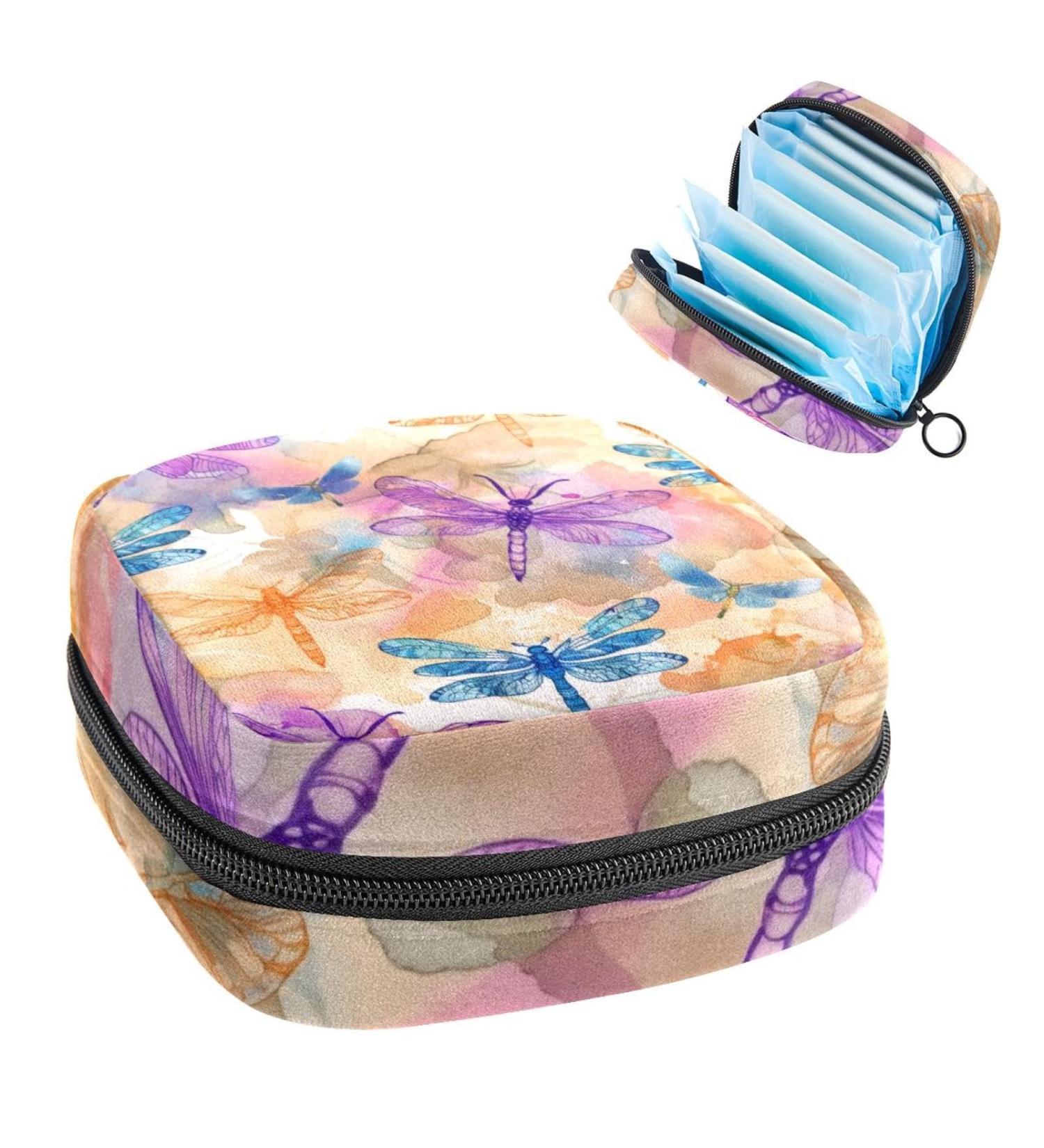MuooouM Tropical Palm Butterfly Storage Bag for Women's Bandages & Menstruation Cups - Portable Cash Bag for First Period Essentials - Buy Online on GoSupps.com