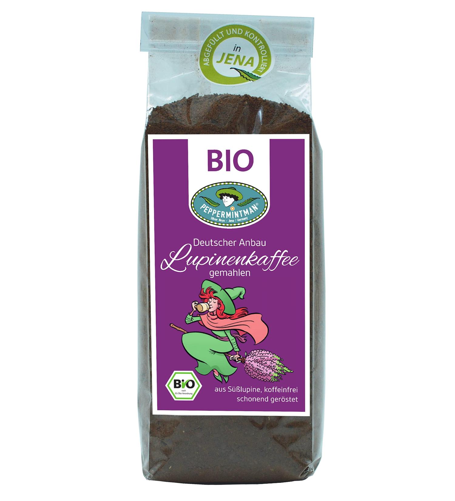  PEPPERMINTMAN Organic Lupin Coffee 600g - Caffeine Free Alternative - German Culture - Buy Online on GoSupps.com