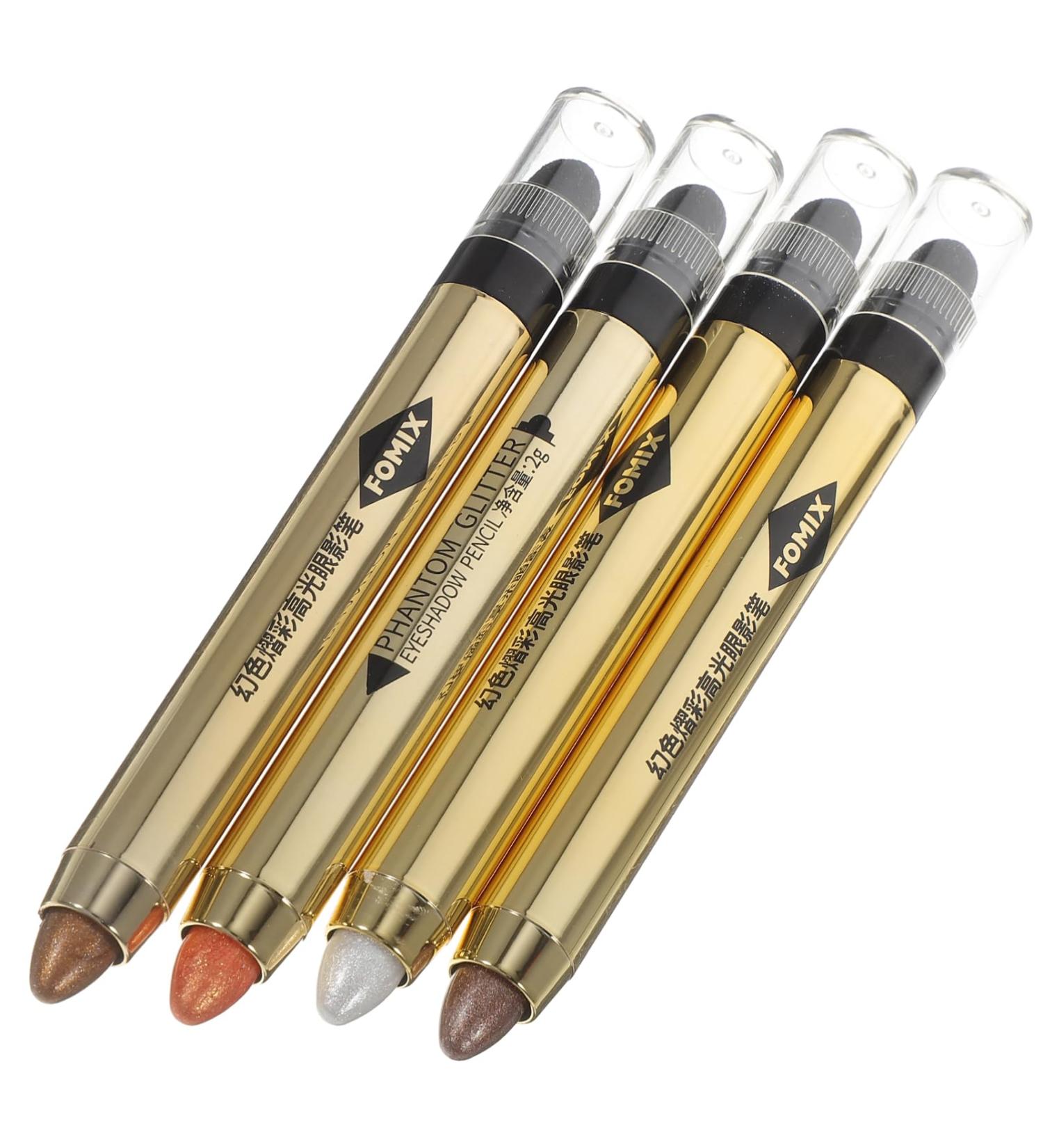 Didiseaon 4pcs Highlighter Eyeshadow Pencil Women Cosmetics Makeup Pencil Glitter Eye Shadow Plastic - Buy Online on GoSupps.com
