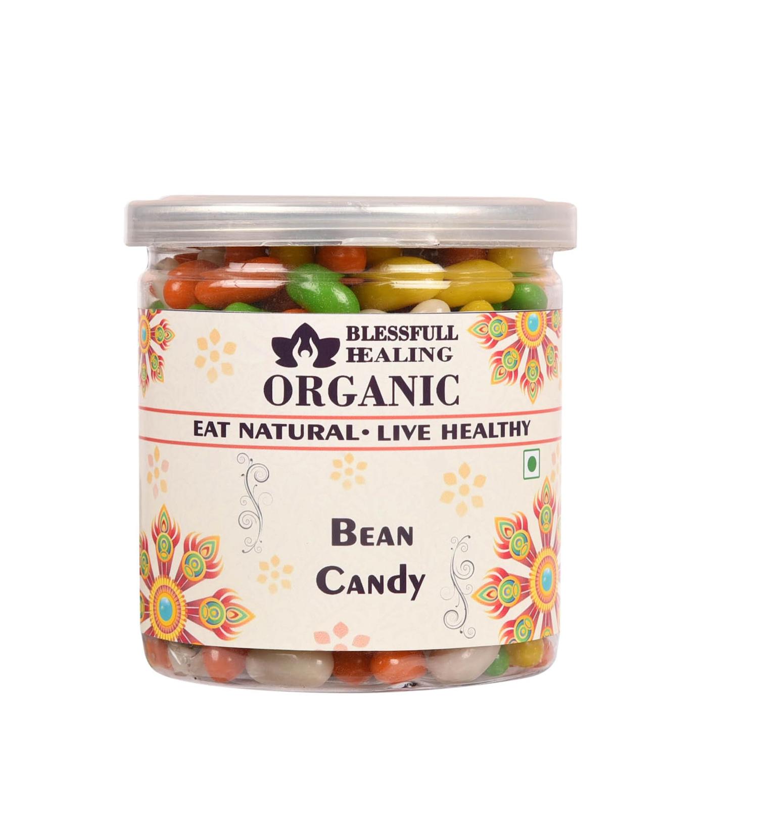 Blessfull Healing Organic Bean Candy 400 Gram Airtight Container (Packing May Vary)