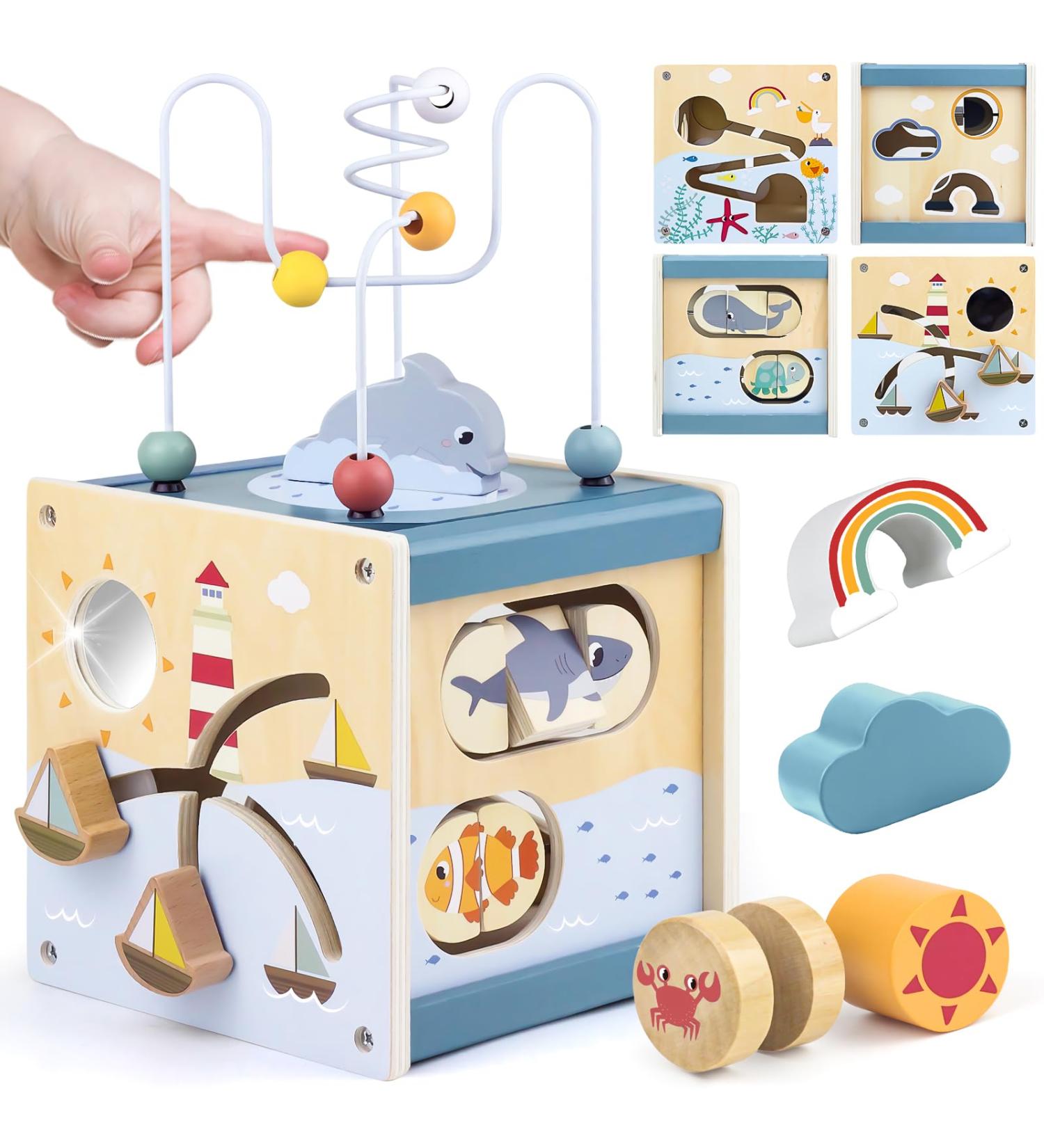 Shop Airlab Motor Cubes - Montessori Activity Center for Babies & Toddlers | Wooden Motoric Toys | Perfect Learning Gift - Buy Online on GoSupps.com
