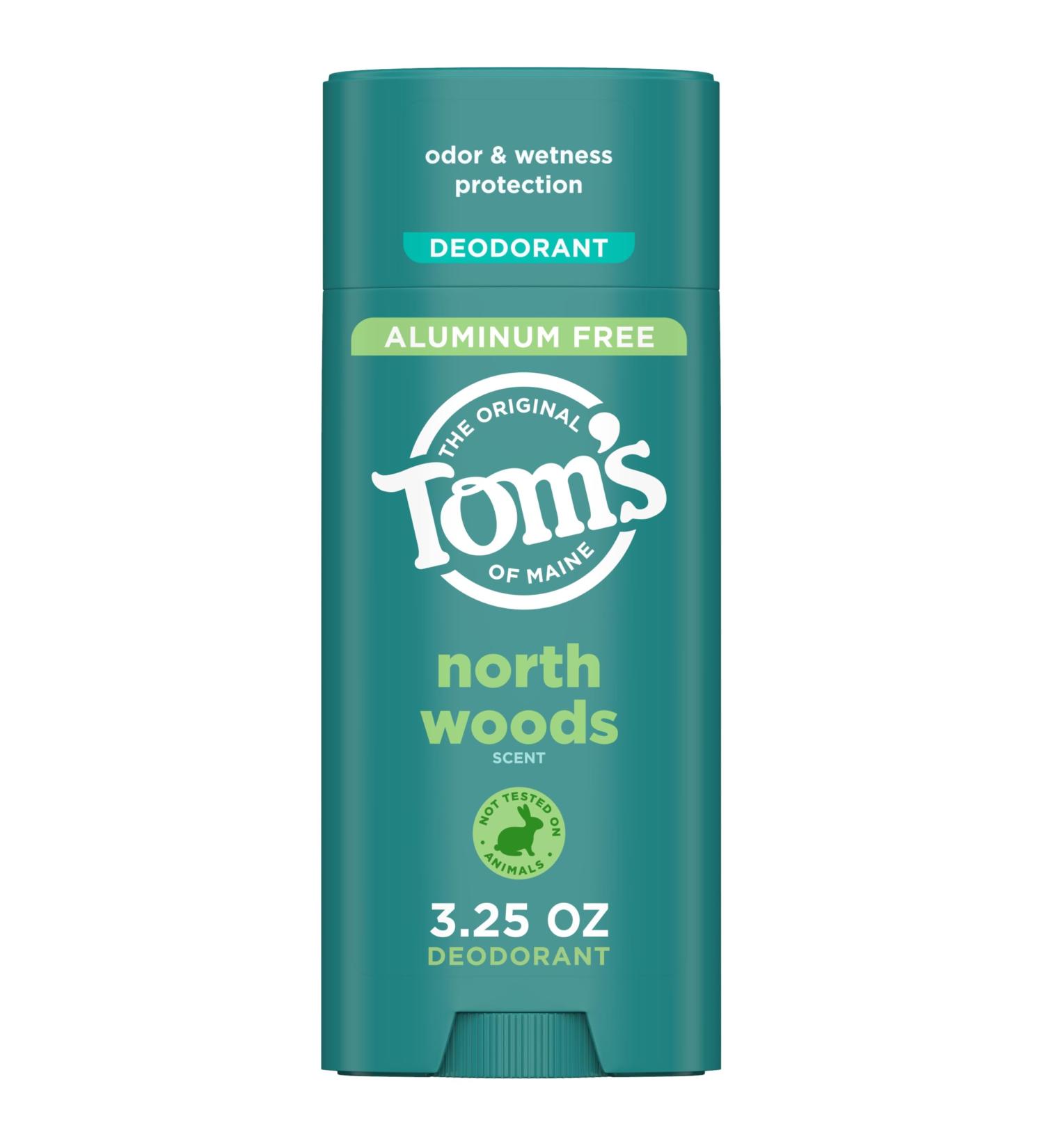 Tom s of Maine North Woods Aluminum Free Natural Deodorant For Women & Men | Goes on Clear | Odor & Wetness Protection | Naturally Derived and Moisture-Locking Ingredients | 3.25 oz North Woods 3.25 Ounce (Pack of 1) - Buy Online on GoSupps.com