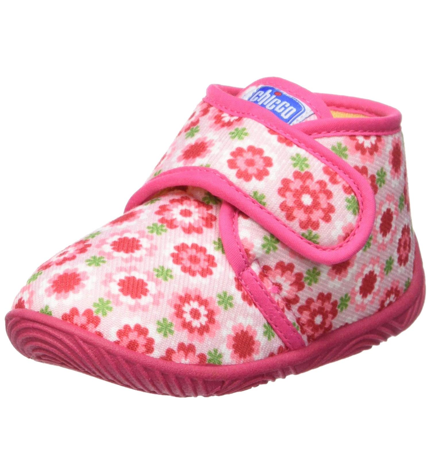 Chicco Unisex Kid's Polacchino Taxo Polish Slipper - Pink Flowers | Size 12.5 UK Child - Buy Online on GoSupps.com