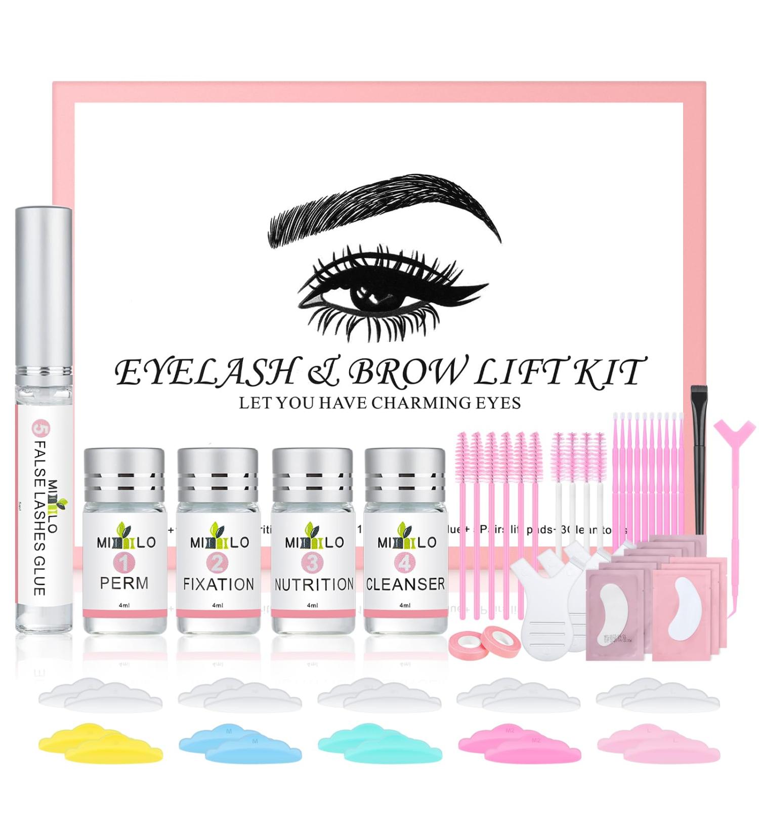 Professional Lash Lift Kit & Eyelash Perm Set Salon Quality at Home with Glue Lift Pads Eye Gel Patches & Accessories - Buy Online on GoSupps.com